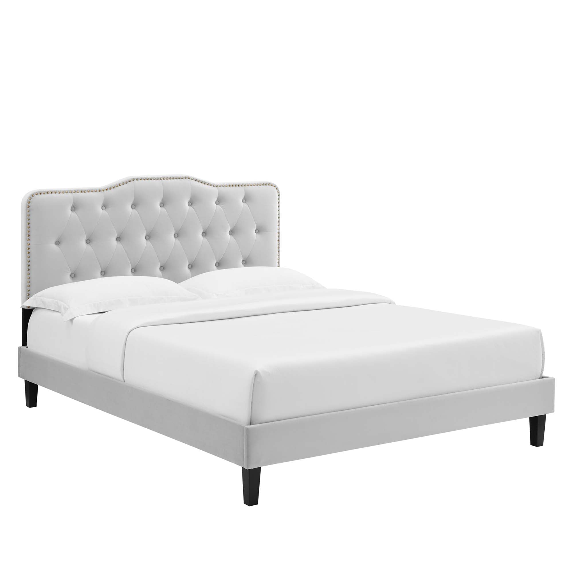 Amber Tufted Performance Velvet King Platform Bed by Modway - Best Buy Furniture