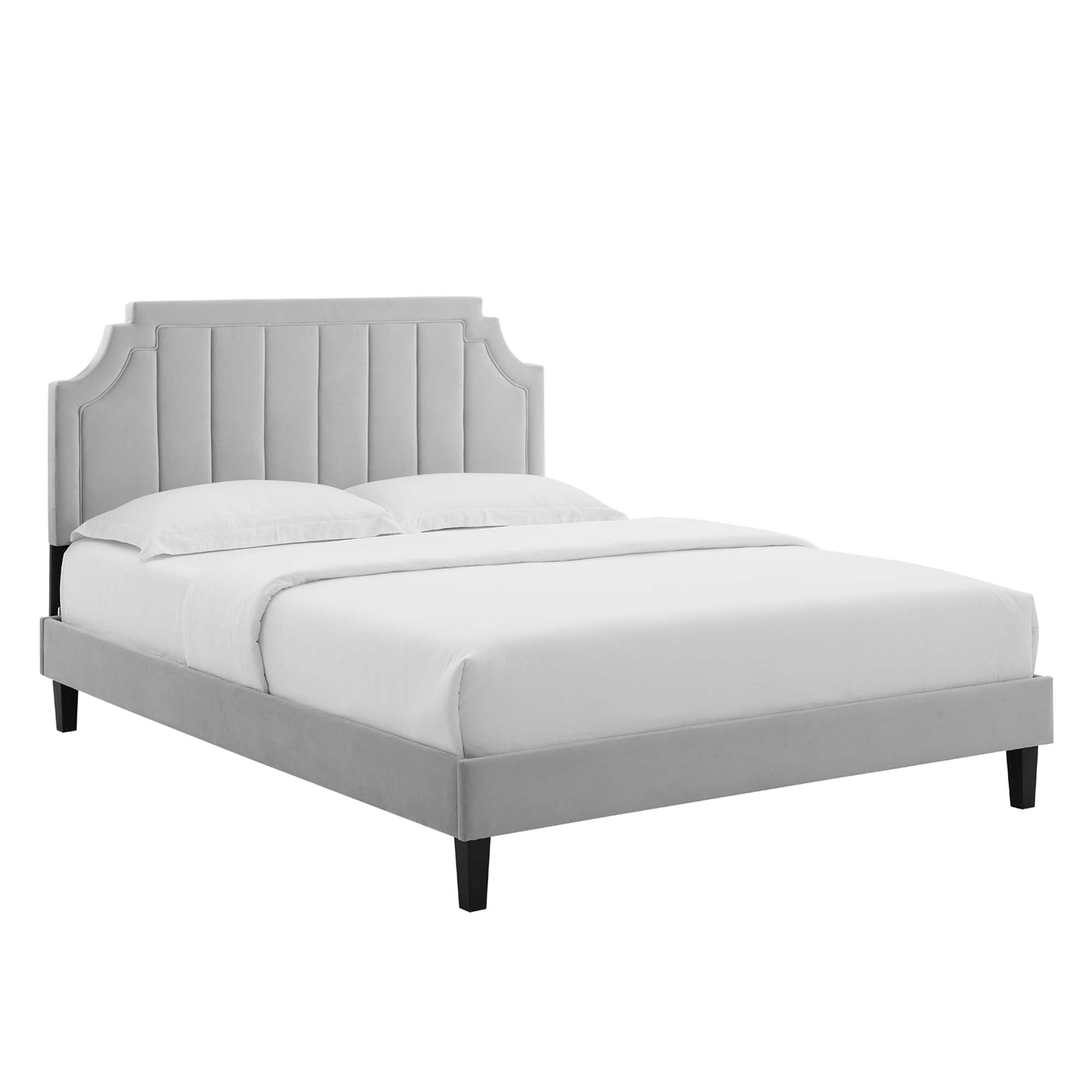 Sienna Performance Velvet Twin Platform Bed by Modway - Best Buy Furniture