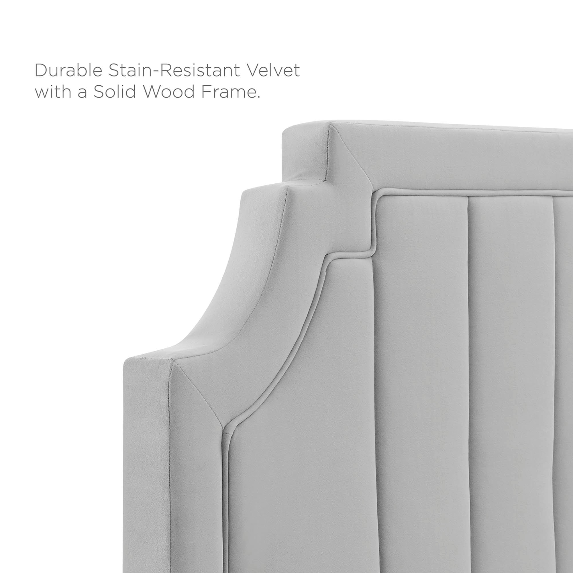 Sienna Performance Velvet Twin Platform Bed by Modway - Best Buy Furniture