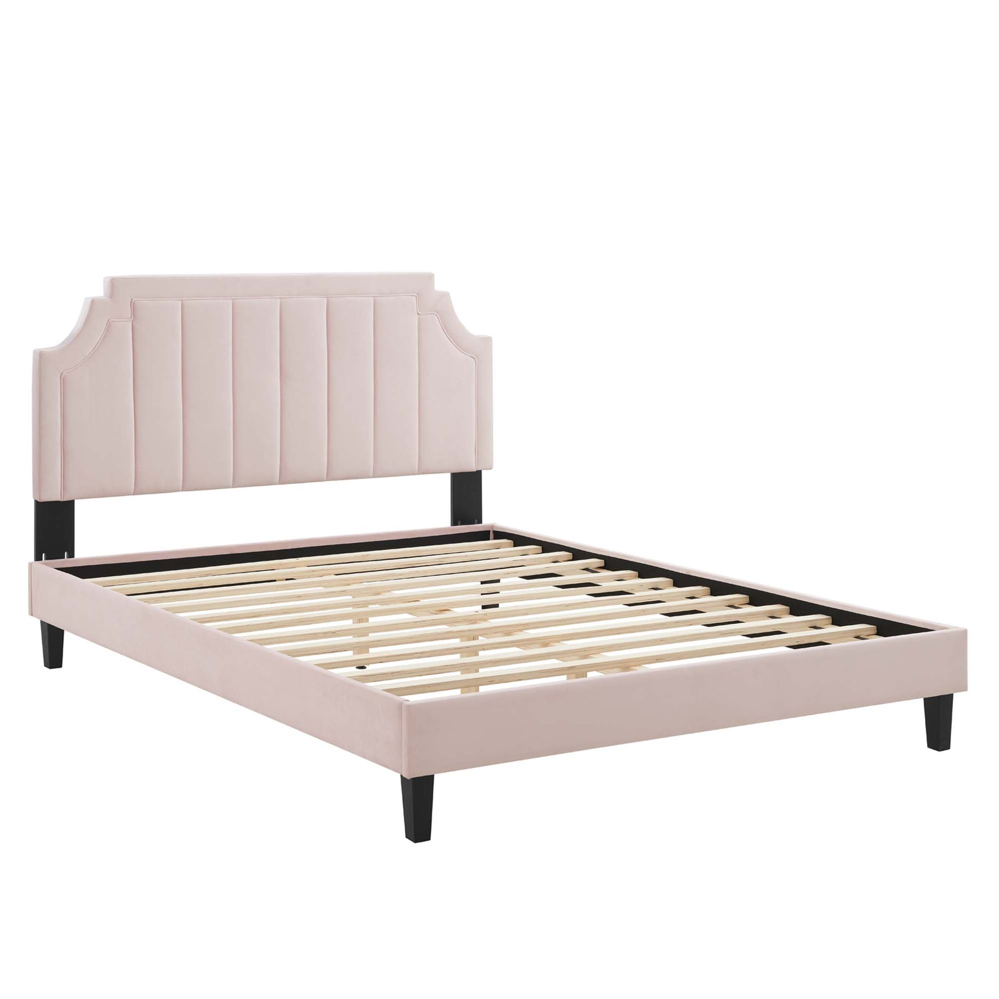 Sienna Performance Velvet Twin Platform Bed by Modway - Best Buy Furniture