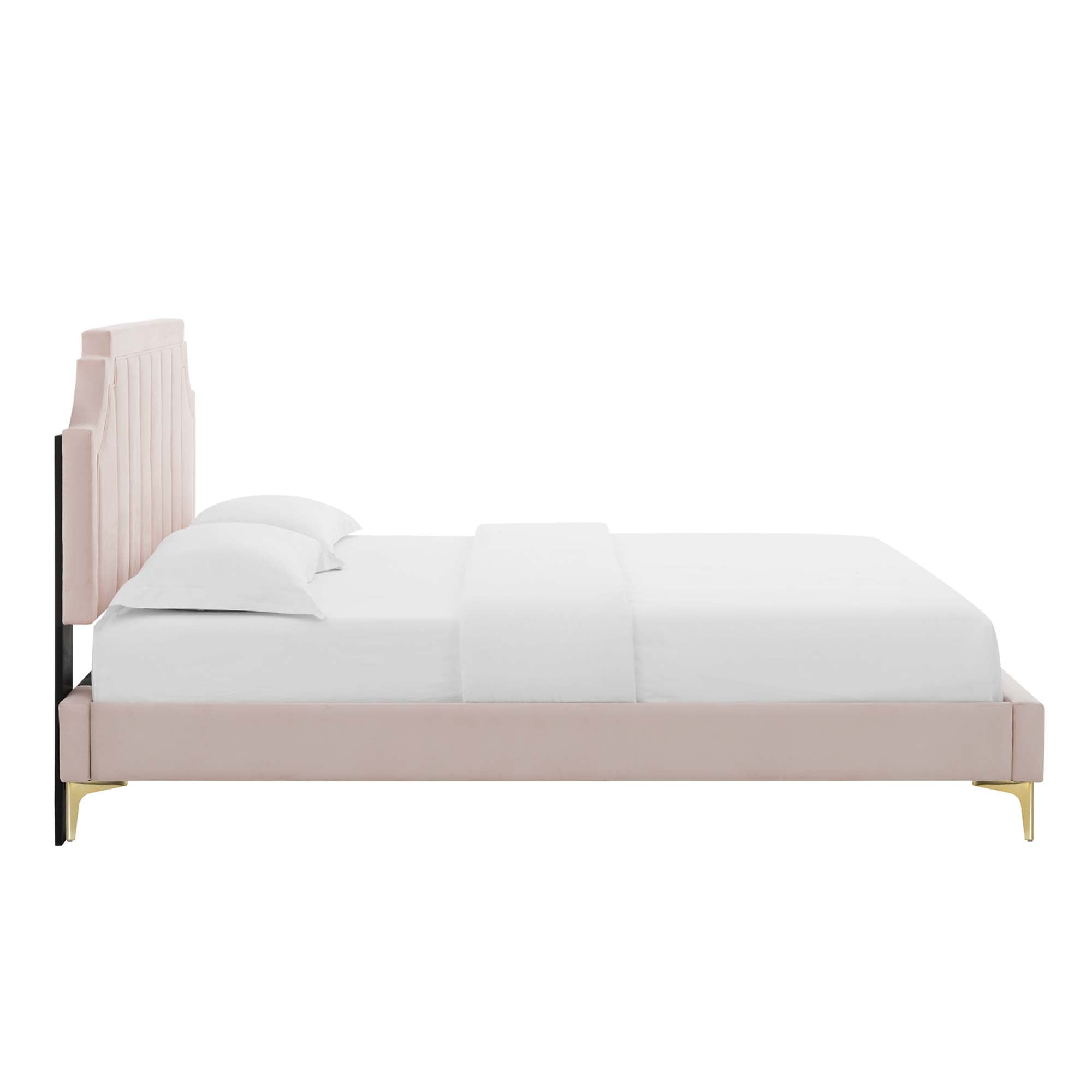 Sienna Performance Velvet Full Platform Bed by Modway - Best Buy Furniture