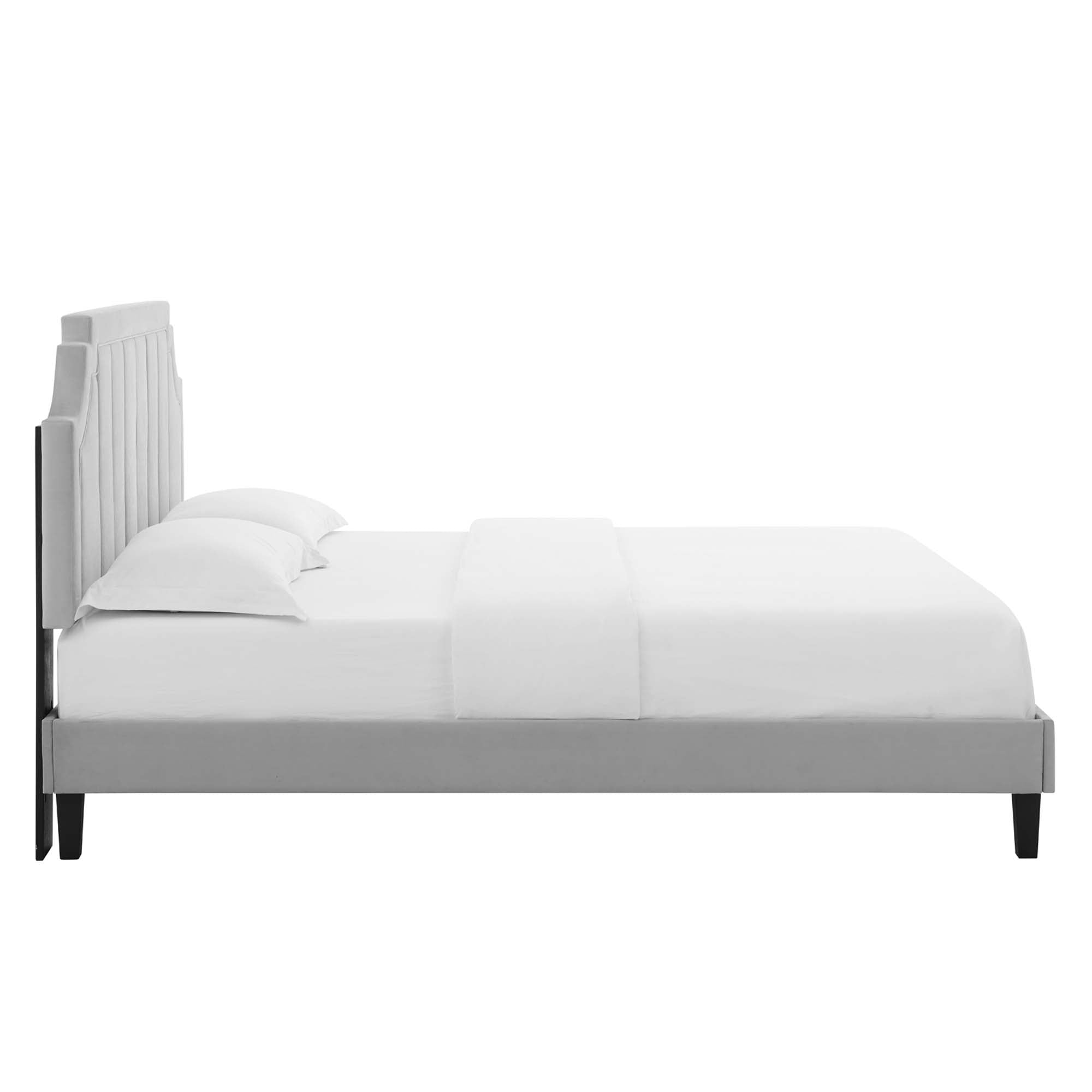 Sienna Performance Velvet Full Platform Bed by Modway - Best Buy Furniture