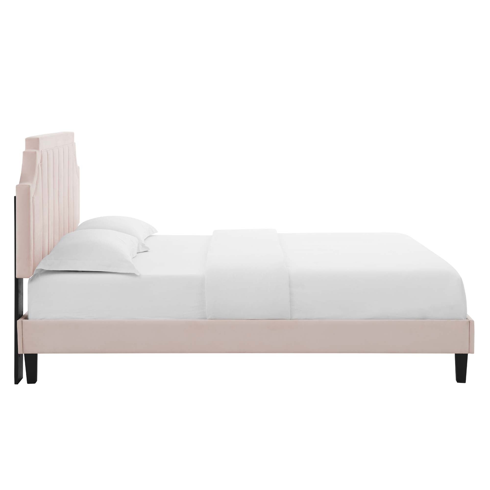 Sienna Performance Velvet Full Platform Bed by Modway - Best Buy Furniture