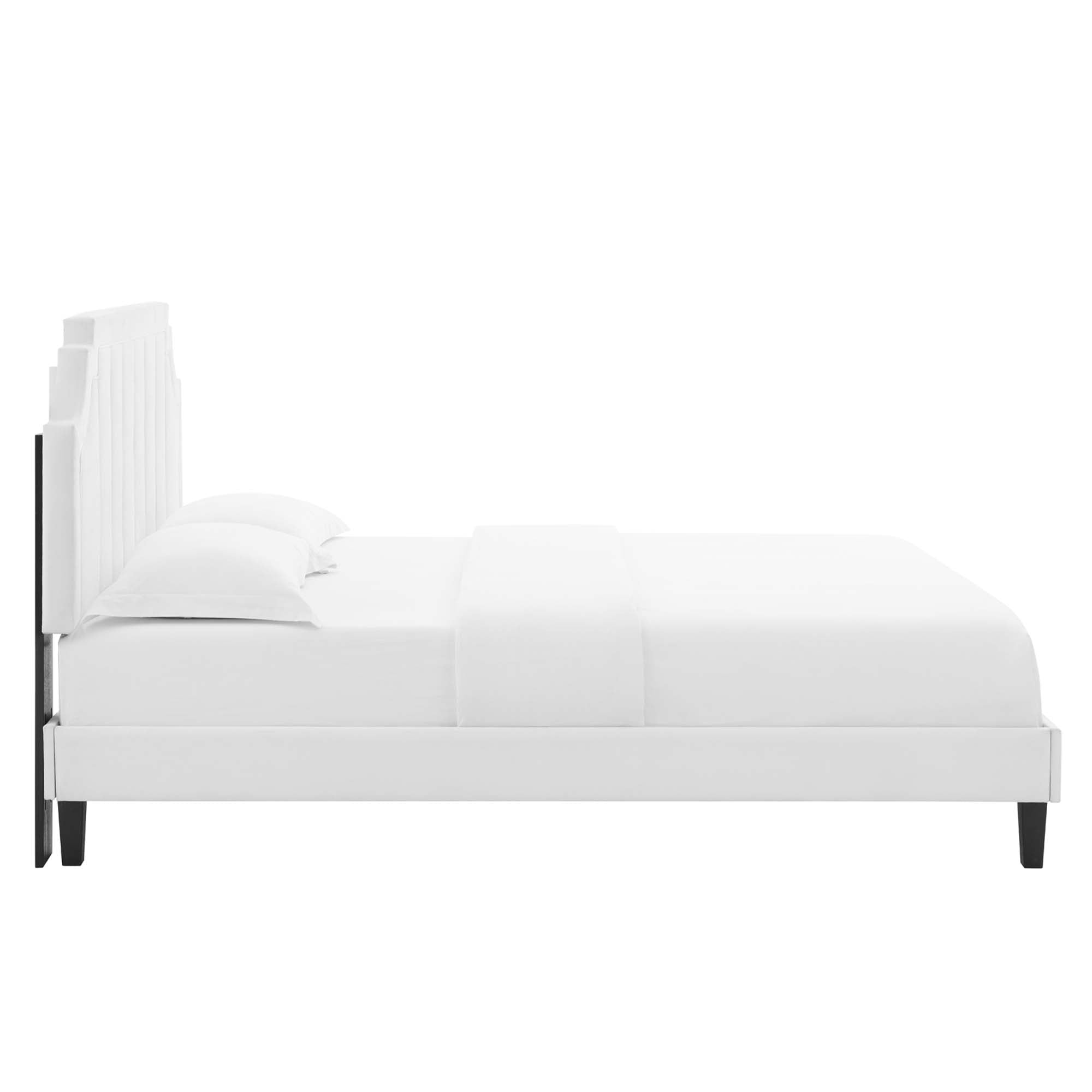 Sienna Performance Velvet Full Platform Bed by Modway - Best Buy Furniture