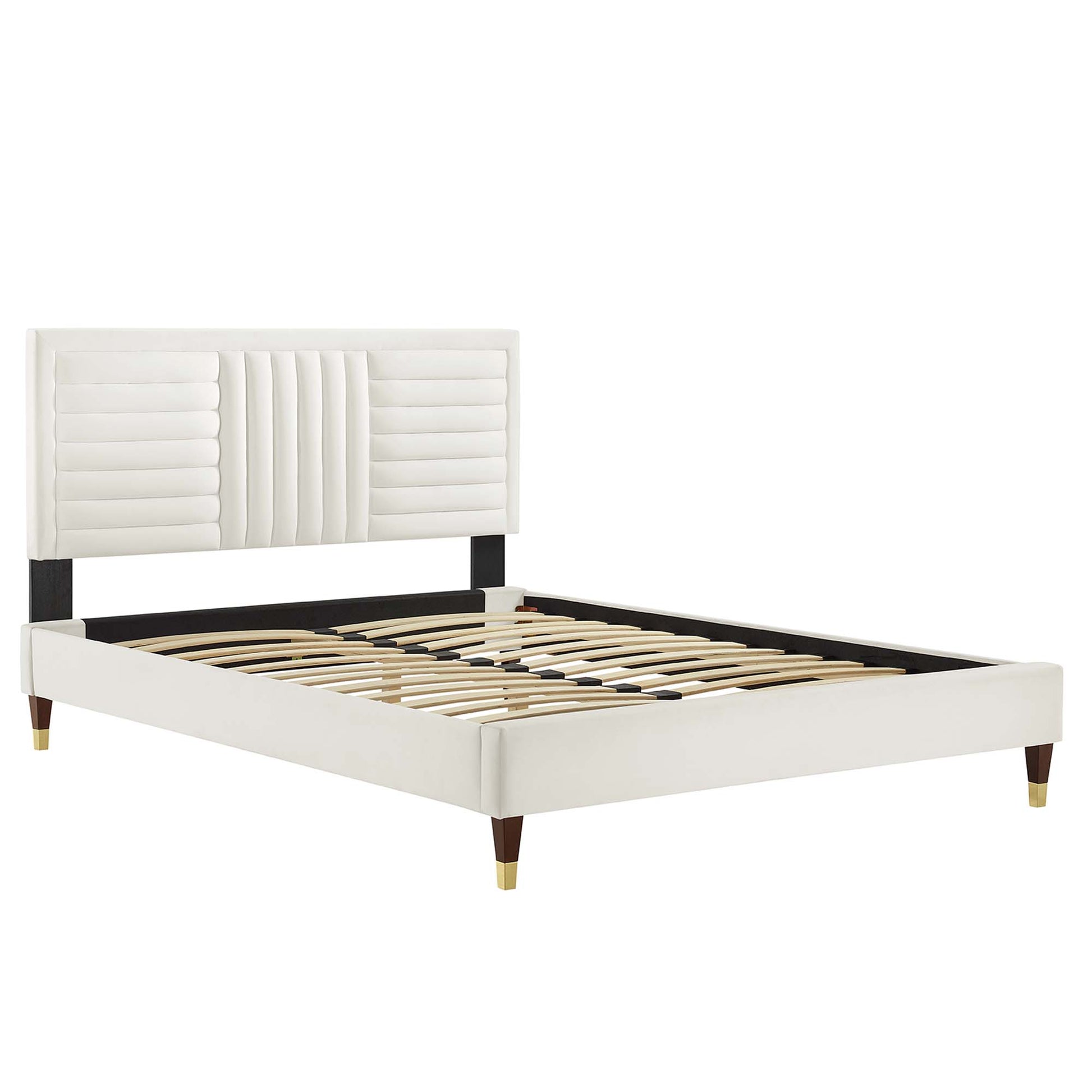 Sofia Channel Tufted Performance Velvet King Platform Bed by Modway - Best Buy Furniture