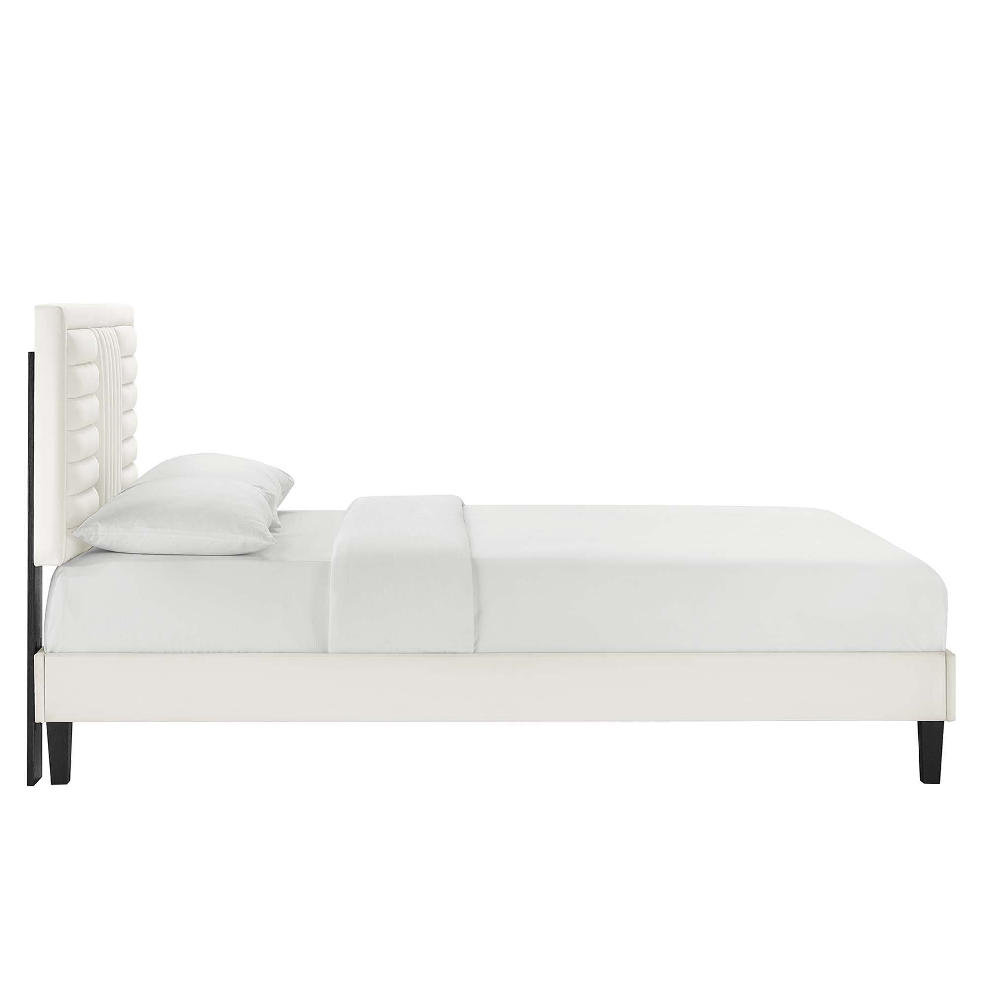 Sofia Channel Tufted Performance Velvet King Platform Bed by Modway - Best Buy Furniture