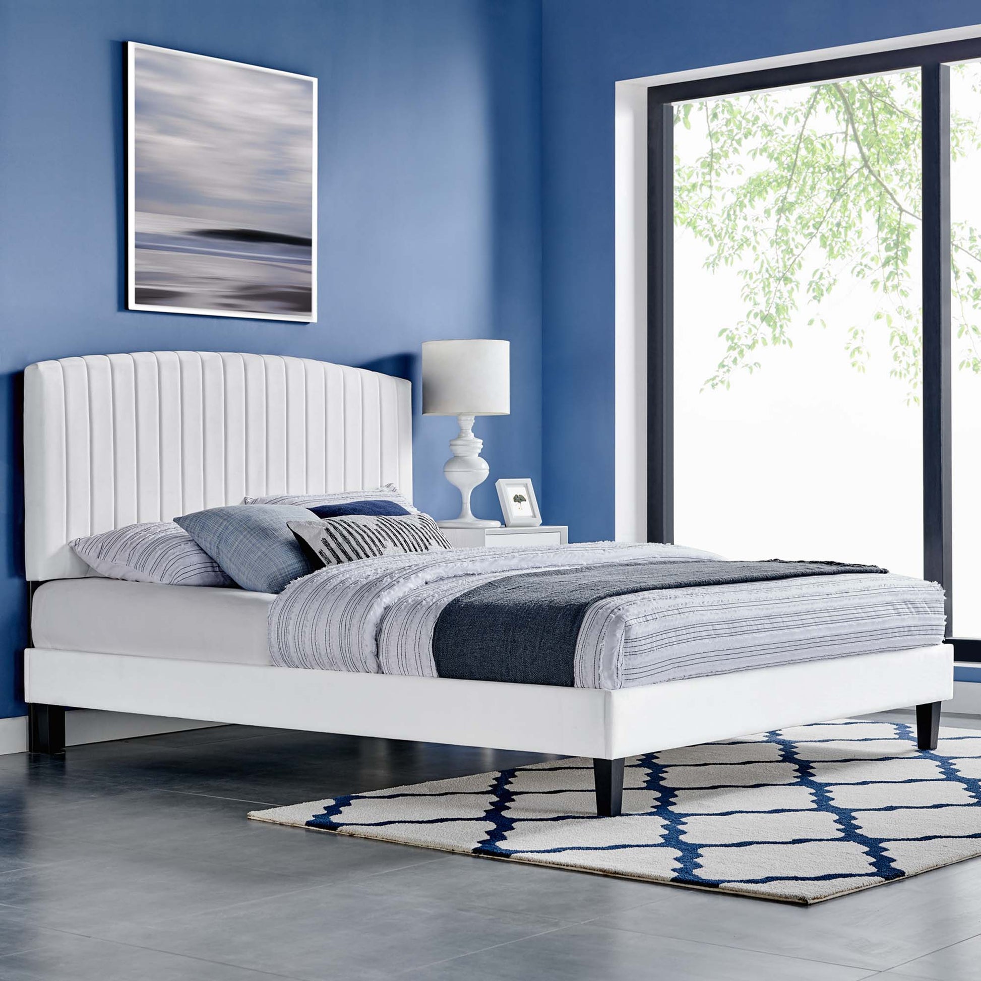 Alessi Performance Velvet Full Platform Bed by Modway - Best Buy Furniture
