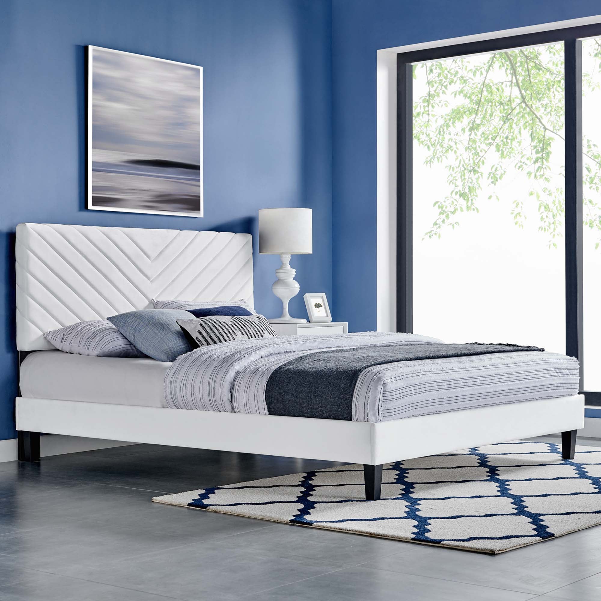 Roxanne Performance Velvet Full Platform Bed by Modway - Best Buy Furniture