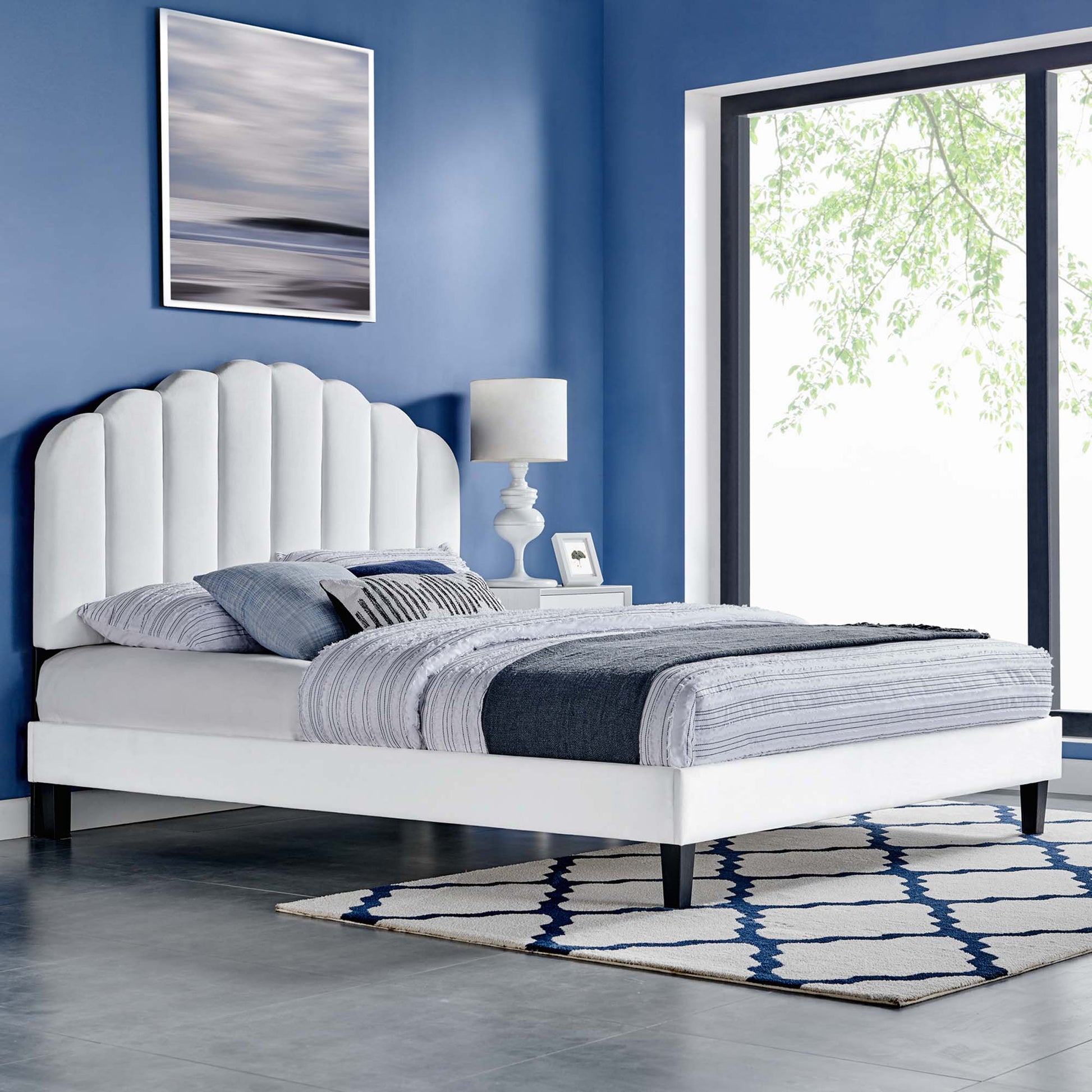 Daisy Performance Velvet Full Platform Bed by Modway - Best Buy Furniture