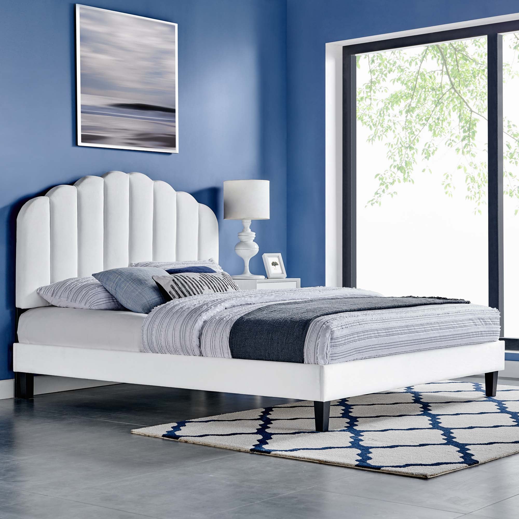 Daisy Performance Velvet Full Platform Bed by Modway - Best Buy Furniture