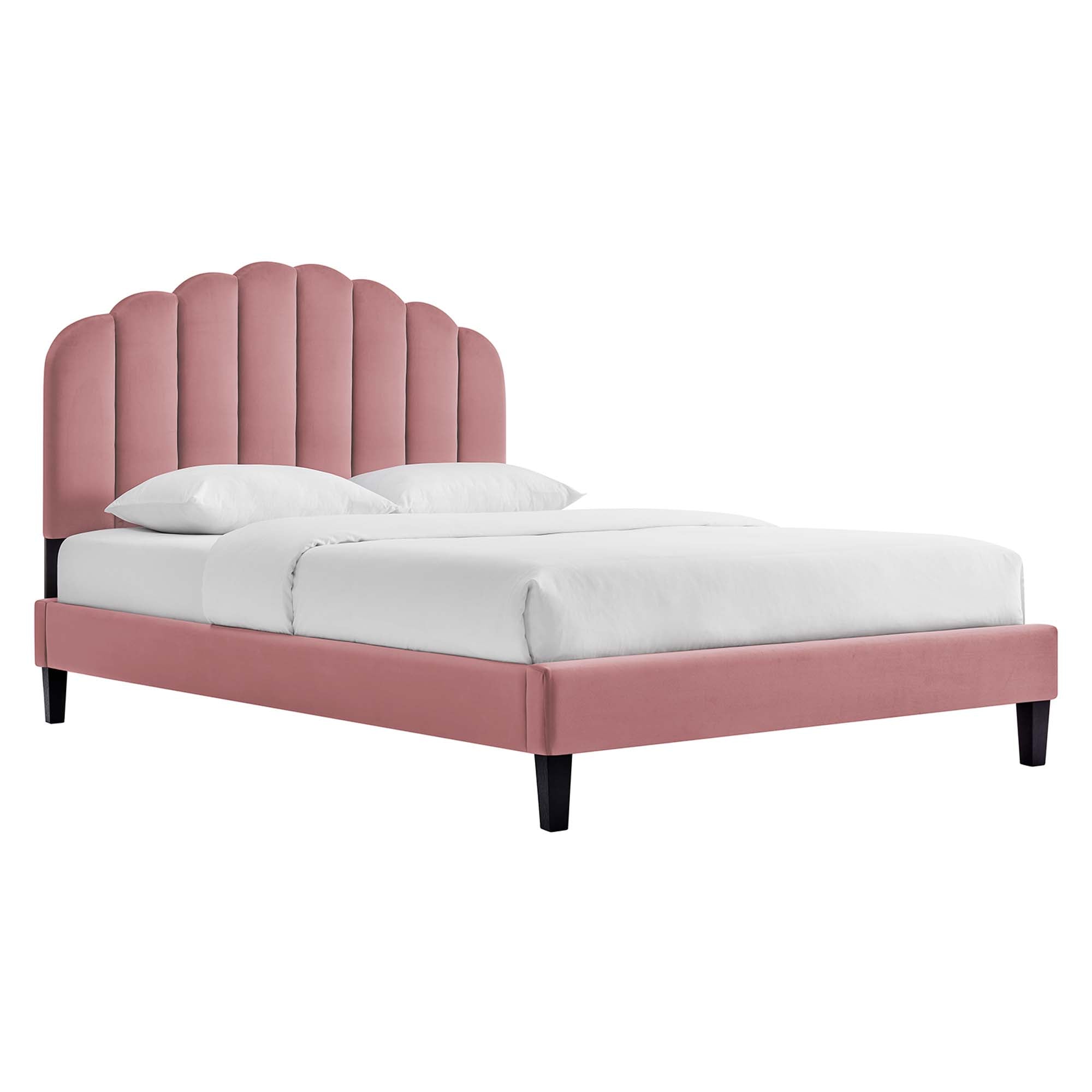 Daisy Performance Velvet Twin Platform Bed by Modway - Best Buy Furniture