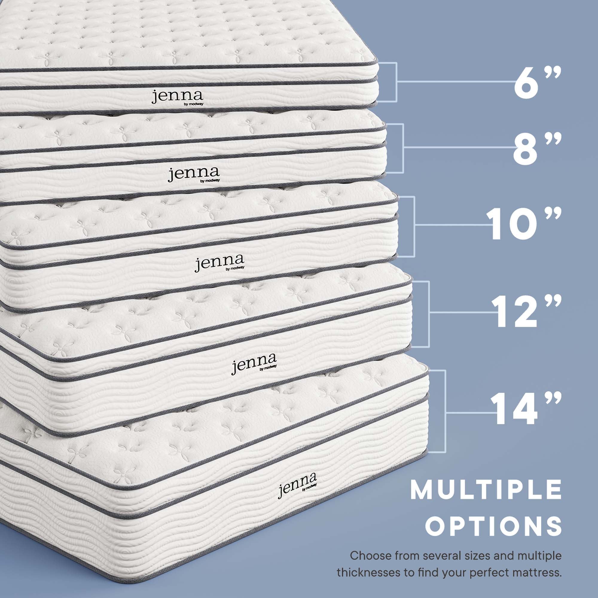 Jenna 6" Innerspring and Foam Queen Mattress by Modway - Best Buy Furniture