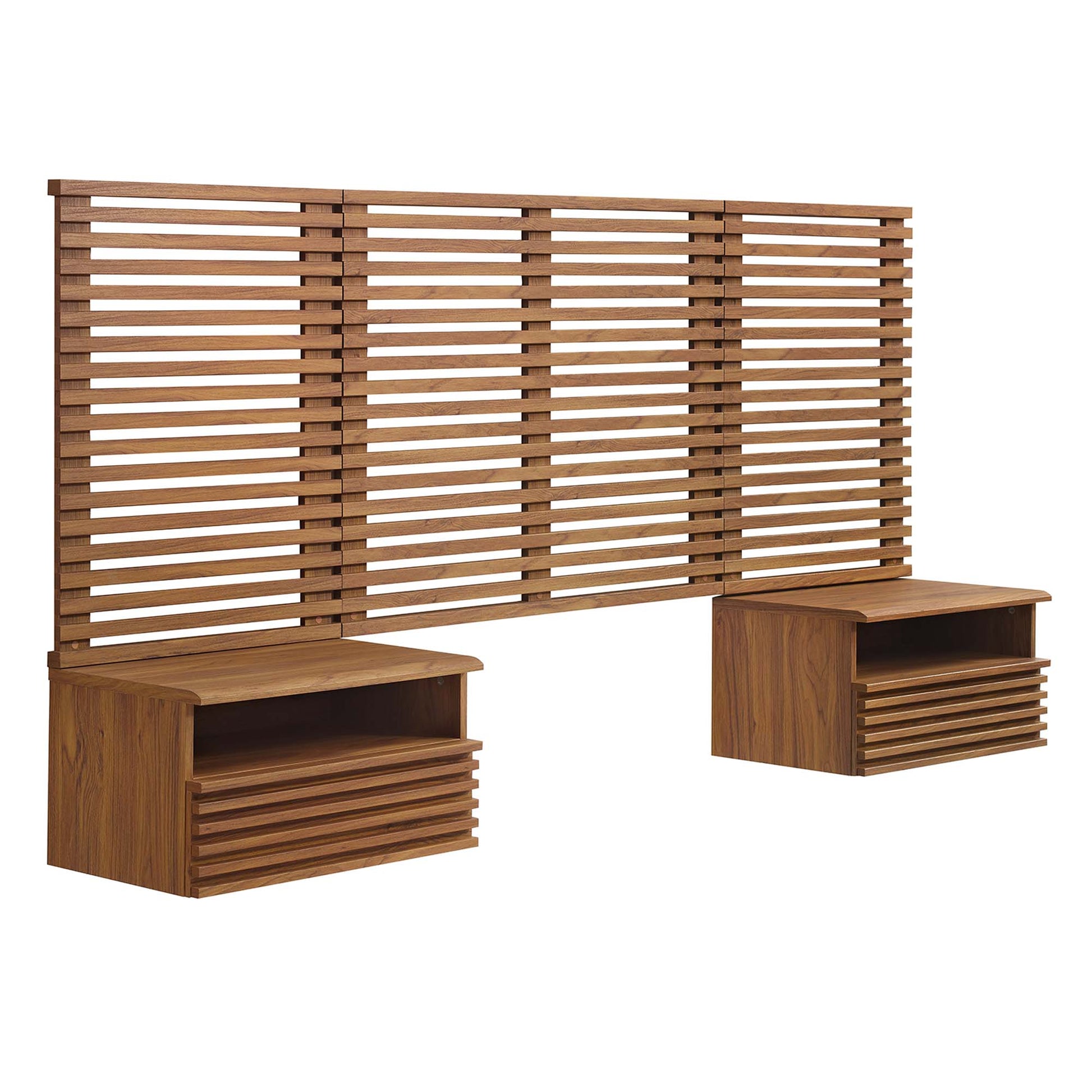 Render Wall Mount Twin Headboard and Modern Nightstands by Modway - Best Buy Furniture