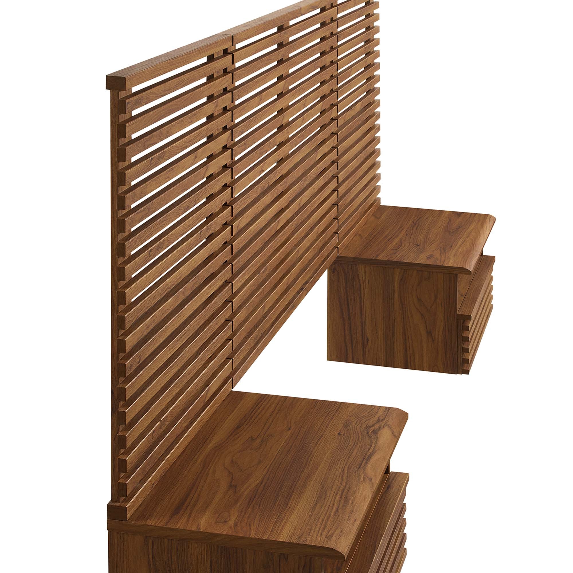 Render Wall Mount Twin Headboard and Modern Nightstands by Modway - Best Buy Furniture