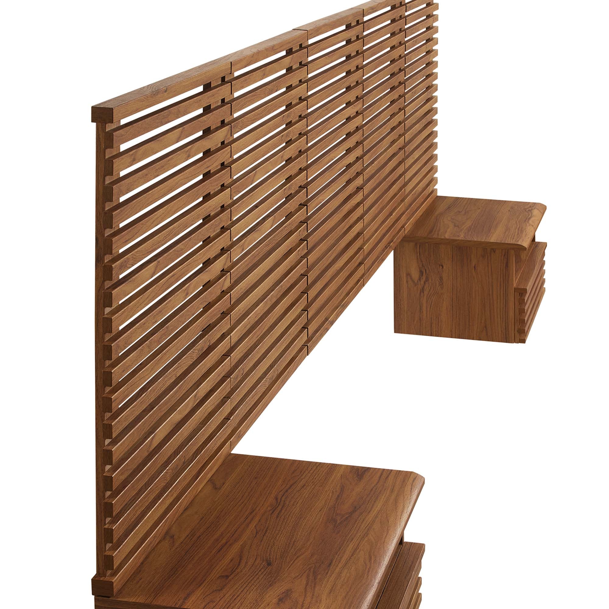 Render Wall Mount Queen Headboard and Modern Nightstands by Modway - Best Buy Furniture