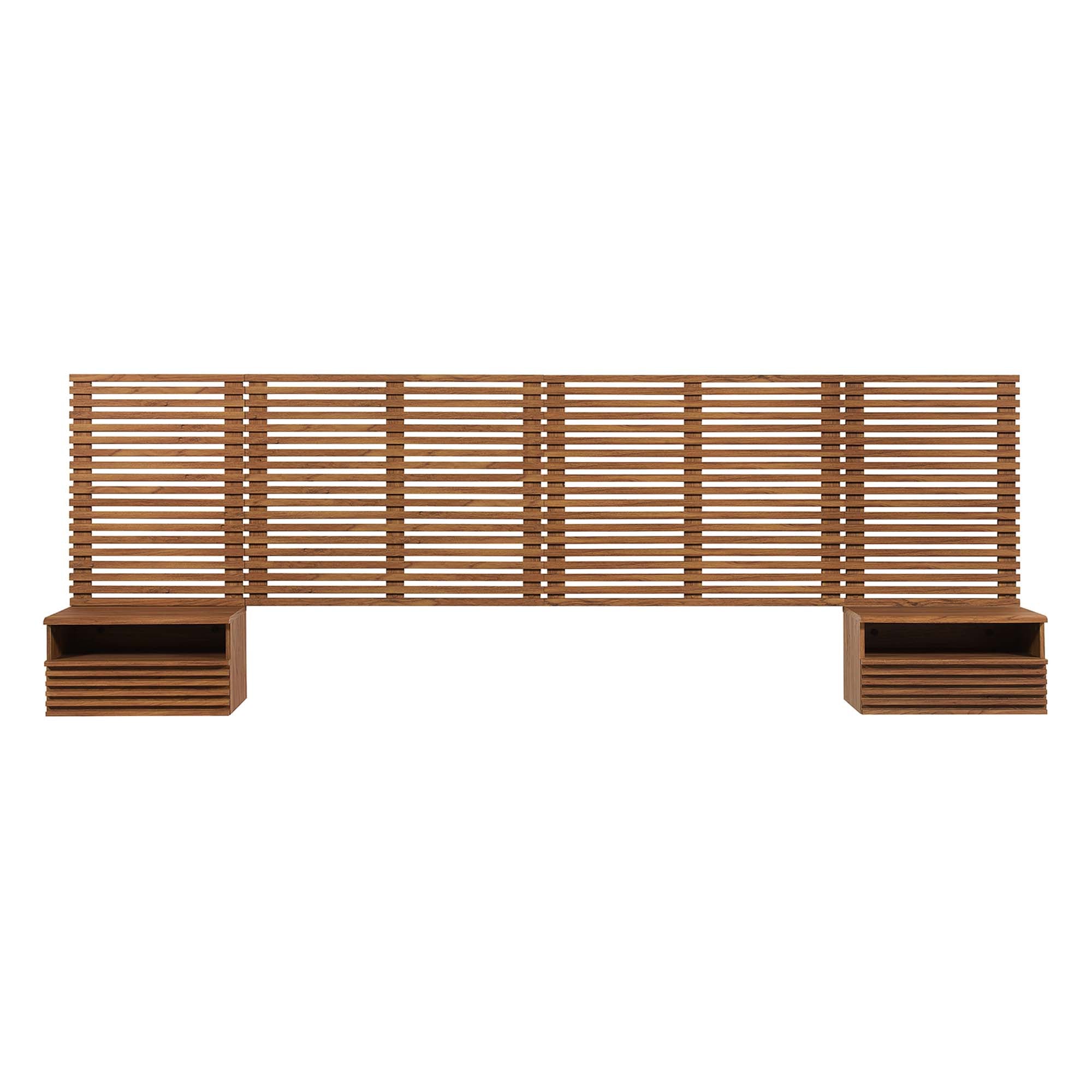 Render Wall Mount King Headboard and Modern Nightstands by Modway - Best Buy Furniture