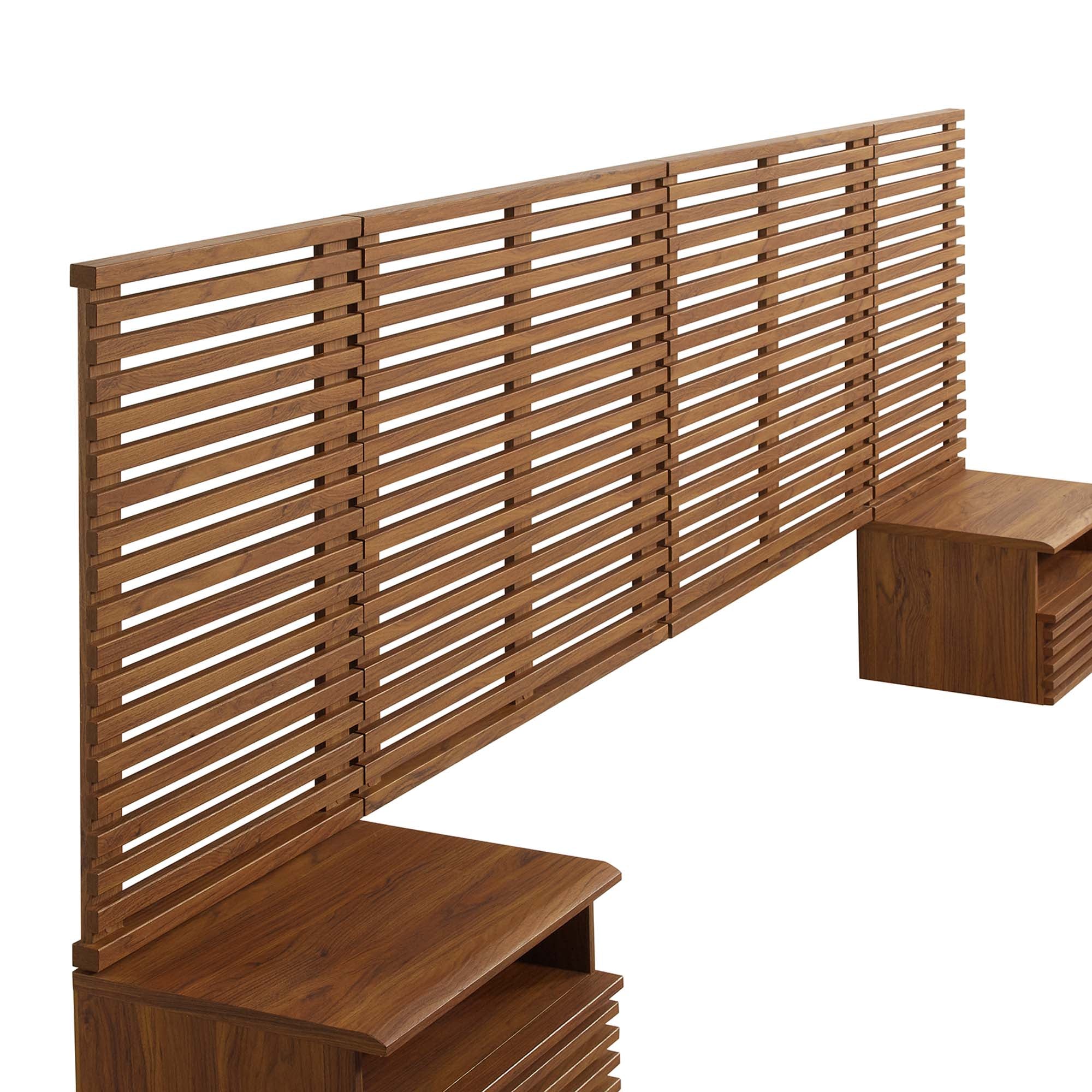 Render Wall Mount King Headboard and Modern Nightstands by Modway - Best Buy Furniture