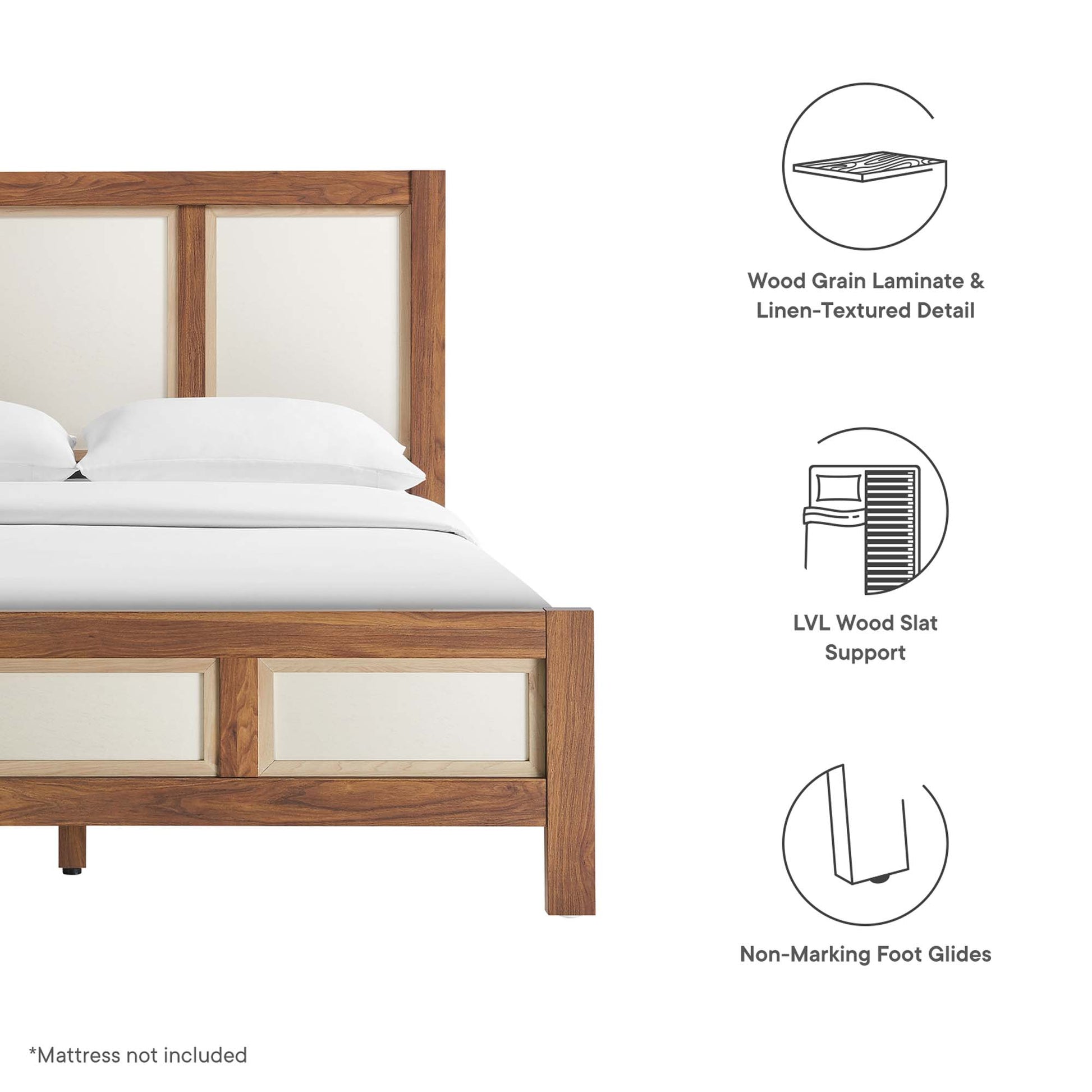 Capri Wood Grain Queen Platform Bed by Modway - Best Buy Furniture