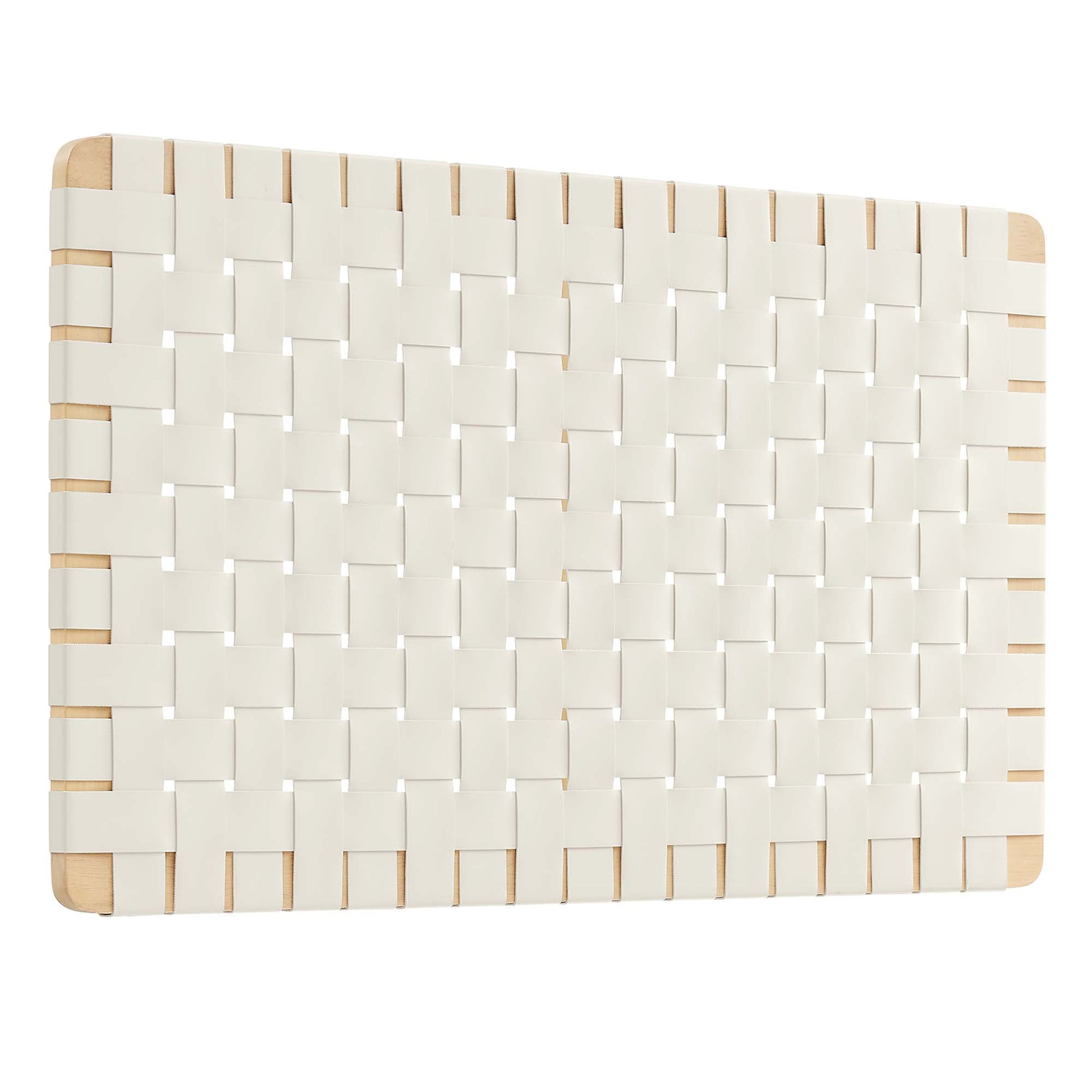 Sparta Weave Wall-Mount Vegan Leather Twin Headboard by Modway - Best Buy Furniture
