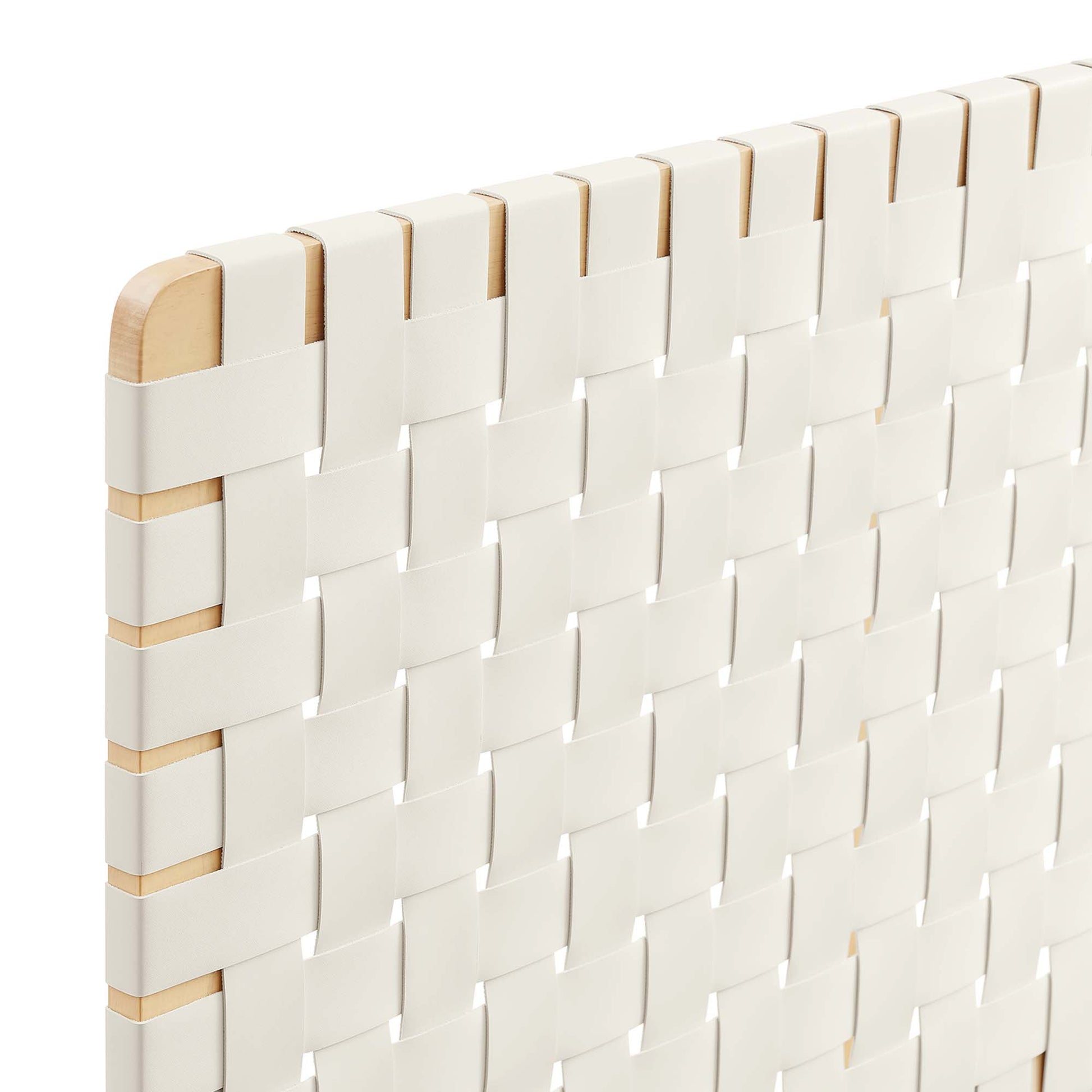 Sparta Weave Wall-Mount Vegan Leather Twin Headboard by Modway - Best Buy Furniture