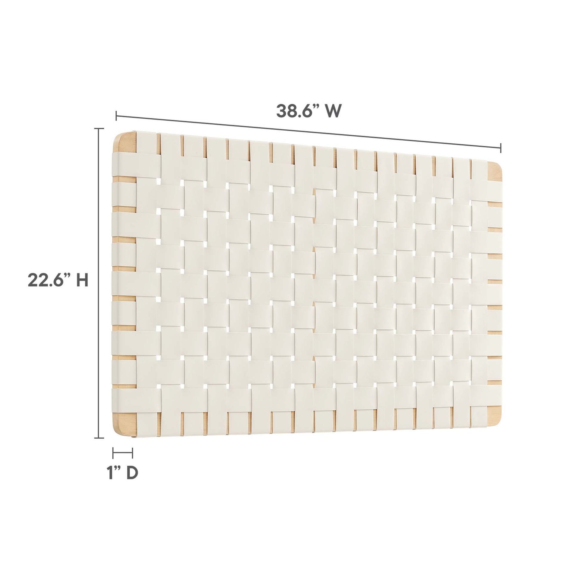 Sparta Weave Wall-Mount Vegan Leather Twin Headboard by Modway - Best Buy Furniture
