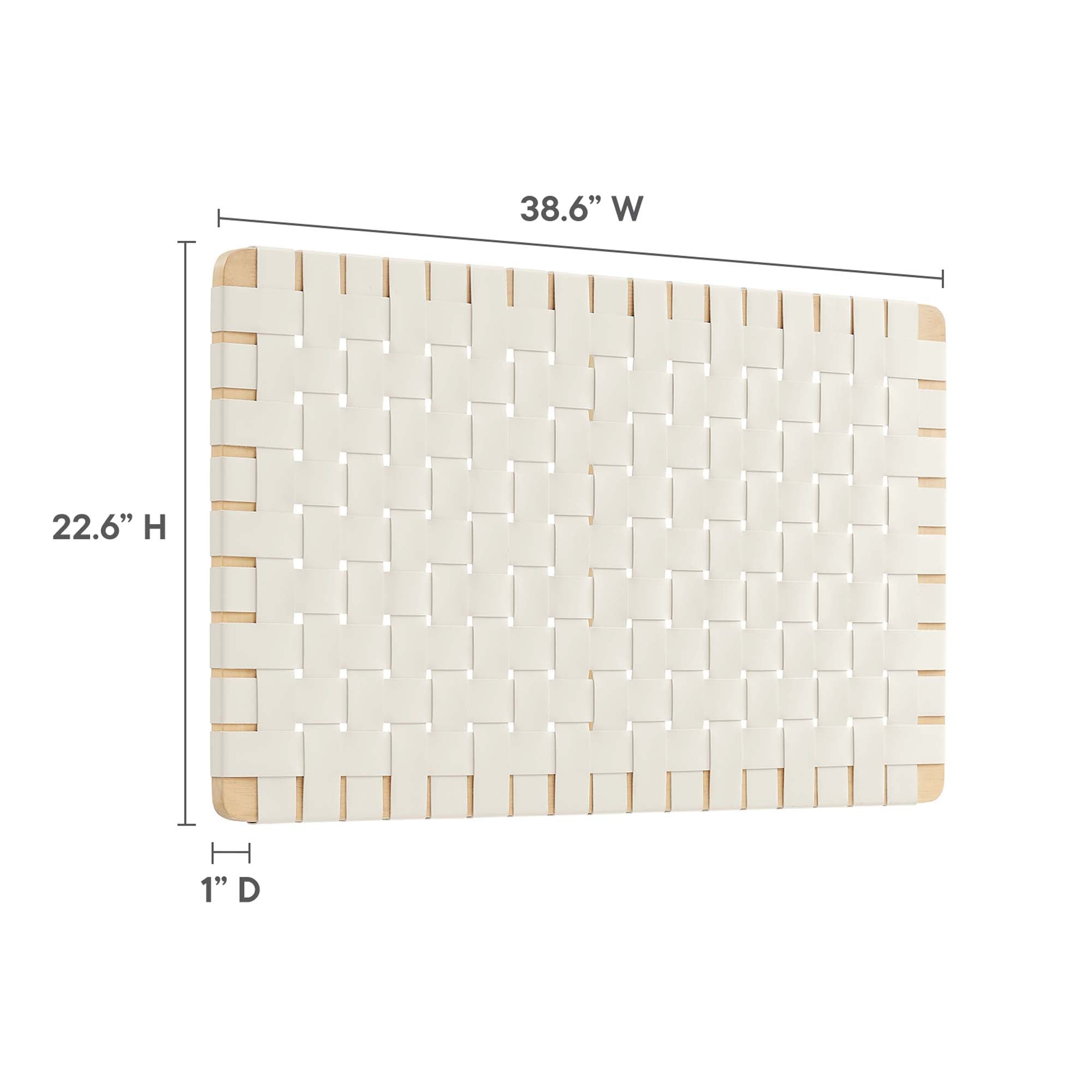 Sparta Weave Wall-Mount Vegan Leather Twin Headboard by Modway - Best Buy Furniture