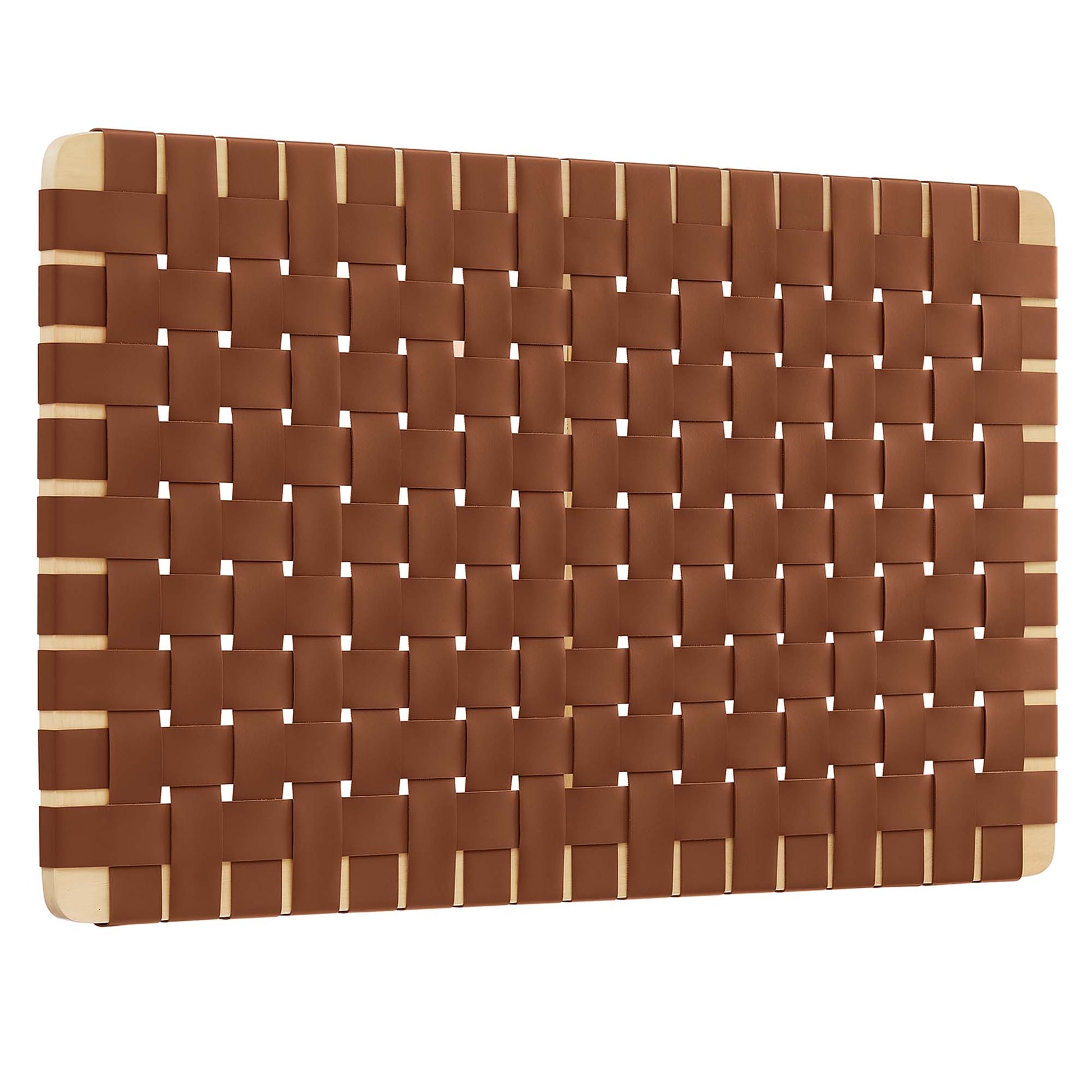 Sparta Weave Wall-Mount Vegan Leather Twin Headboard by Modway - Best Buy Furniture