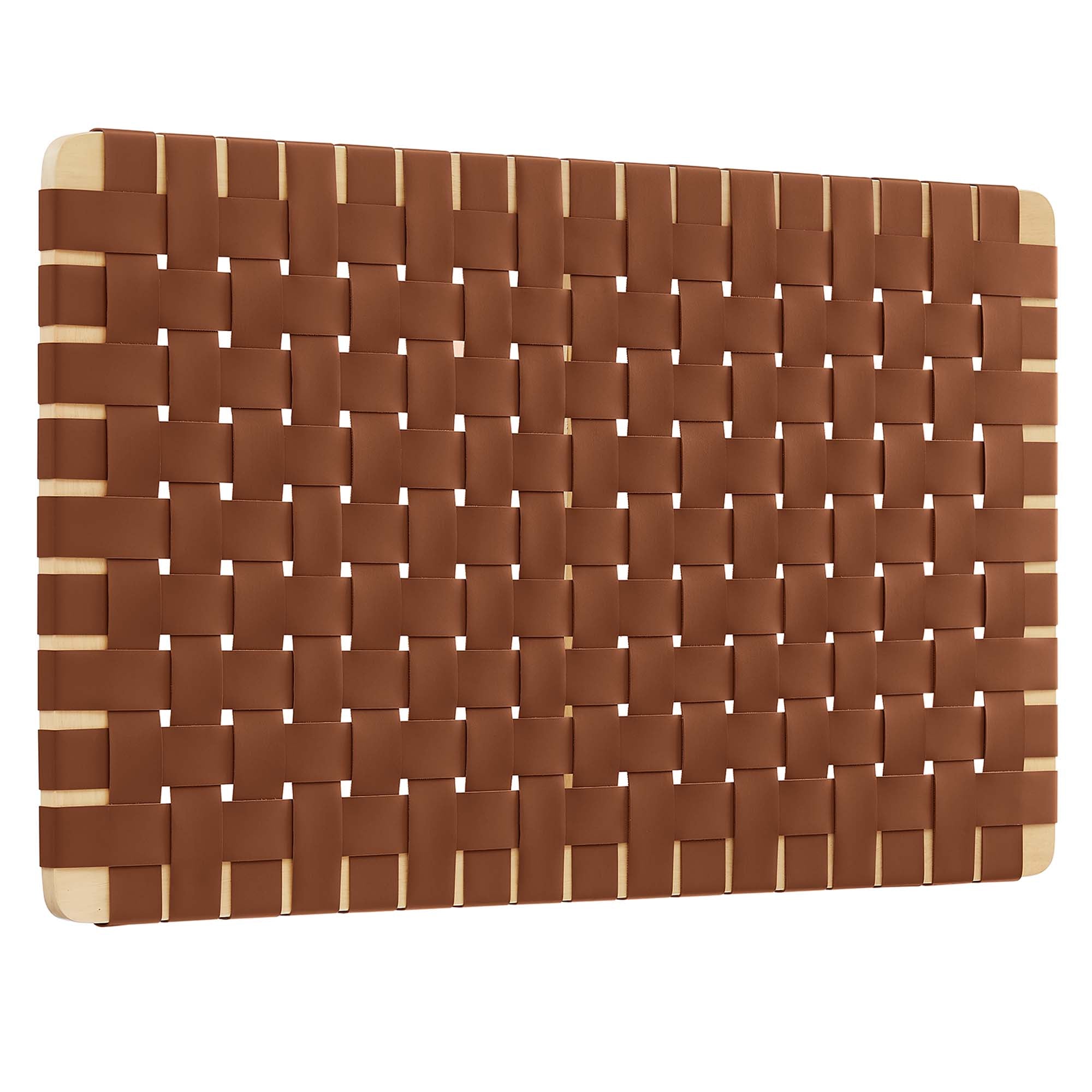 Sparta Weave Wall-Mount Vegan Leather Twin Headboard by Modway - Best Buy Furniture