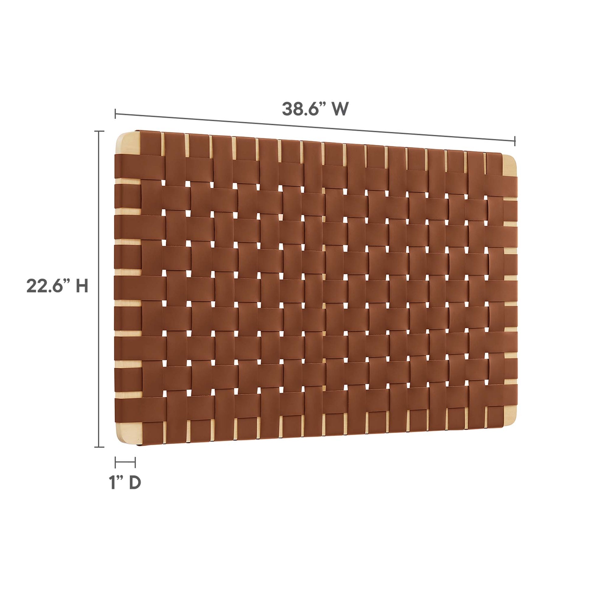Sparta Weave Wall-Mount Vegan Leather Twin Headboard by Modway - Best Buy Furniture