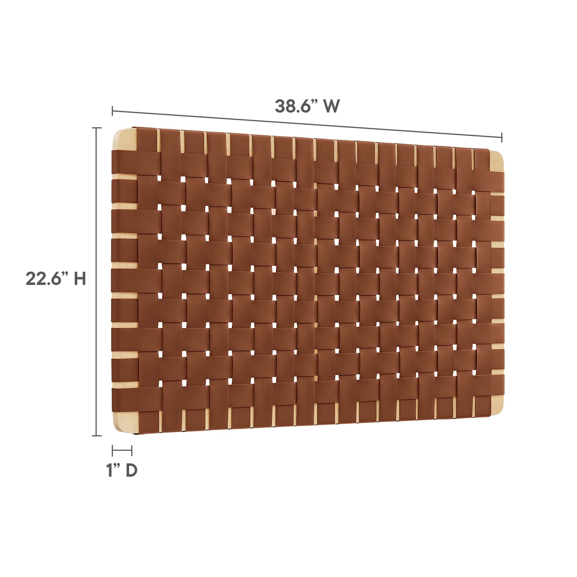 Sparta Weave Wall-Mount Vegan Leather Twin Headboard by Modway - Best Buy Furniture