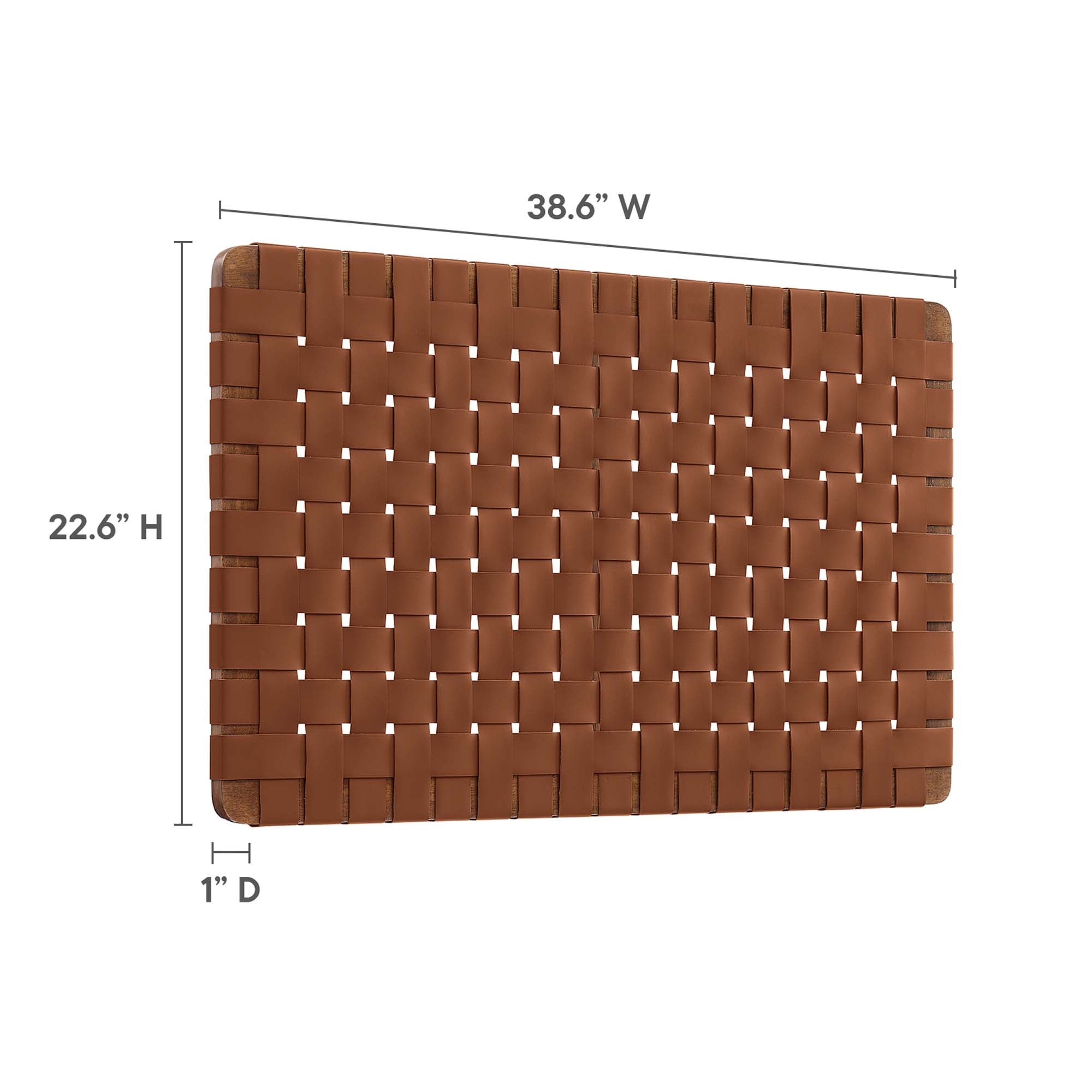 Sparta Weave Wall-Mount Vegan Leather Twin Headboard by Modway - Best Buy Furniture