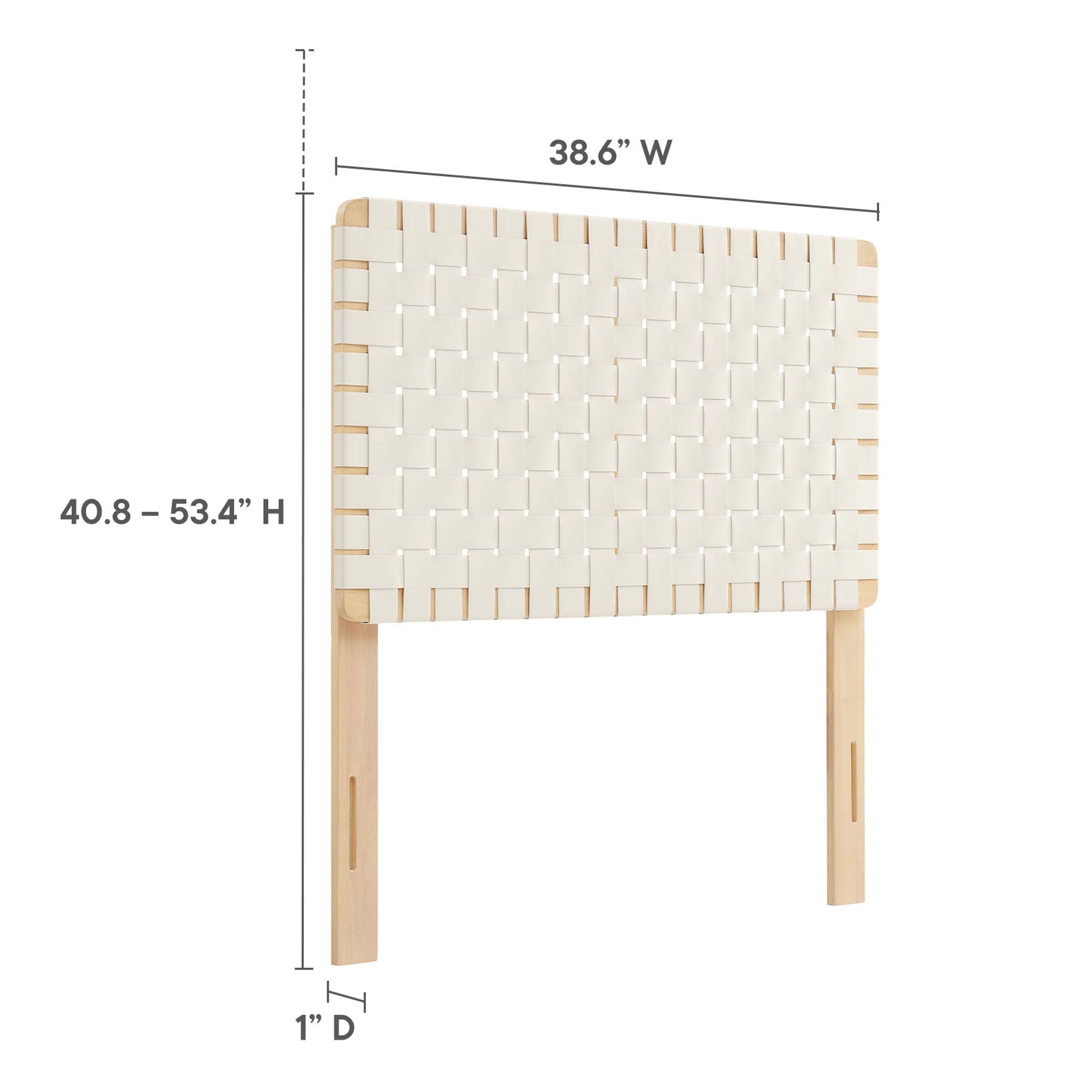 Sparta Weave Vegan Leather Twin Headboard by Modway - Best Buy Furniture