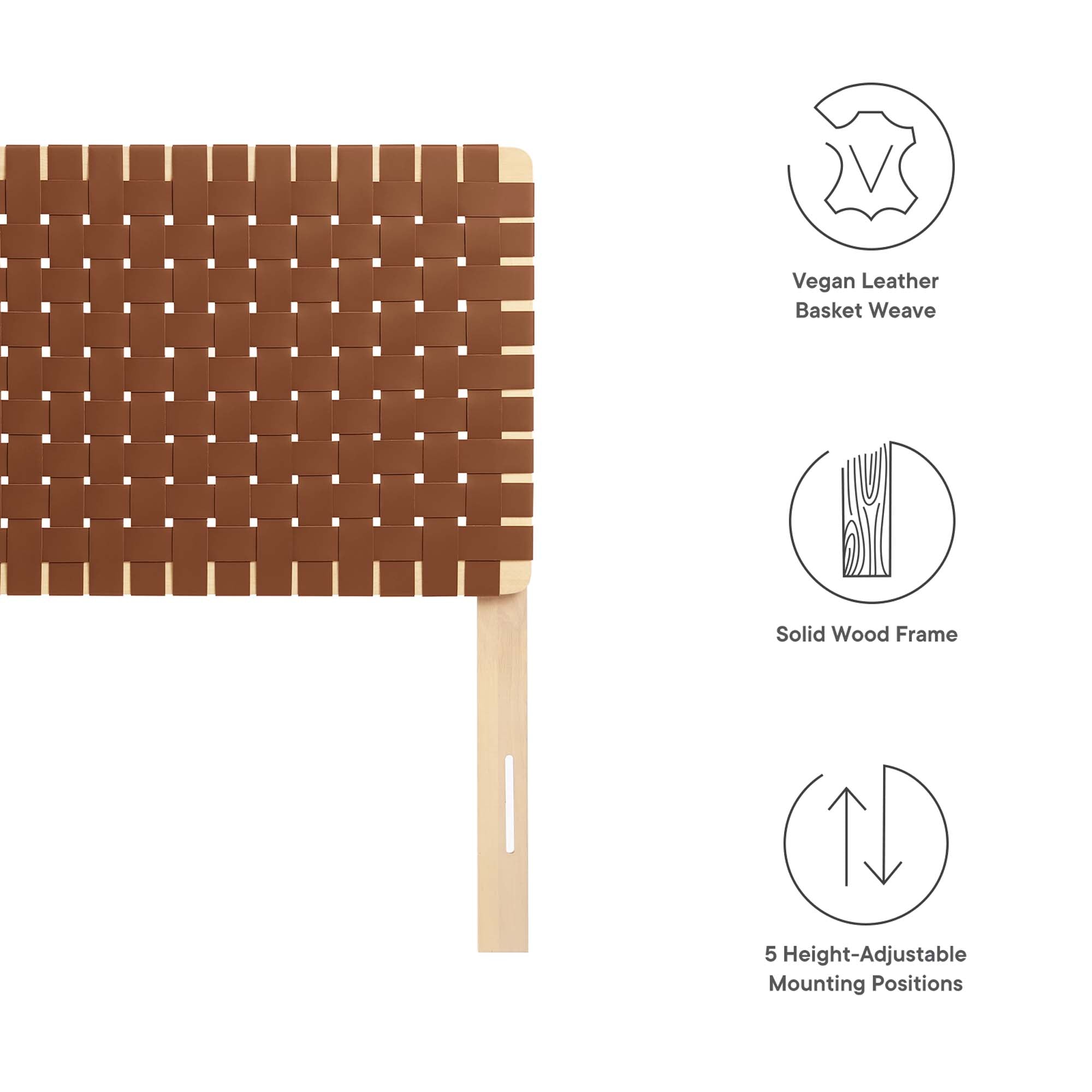 Sparta Weave Vegan Leather Twin Headboard by Modway - Best Buy Furniture
