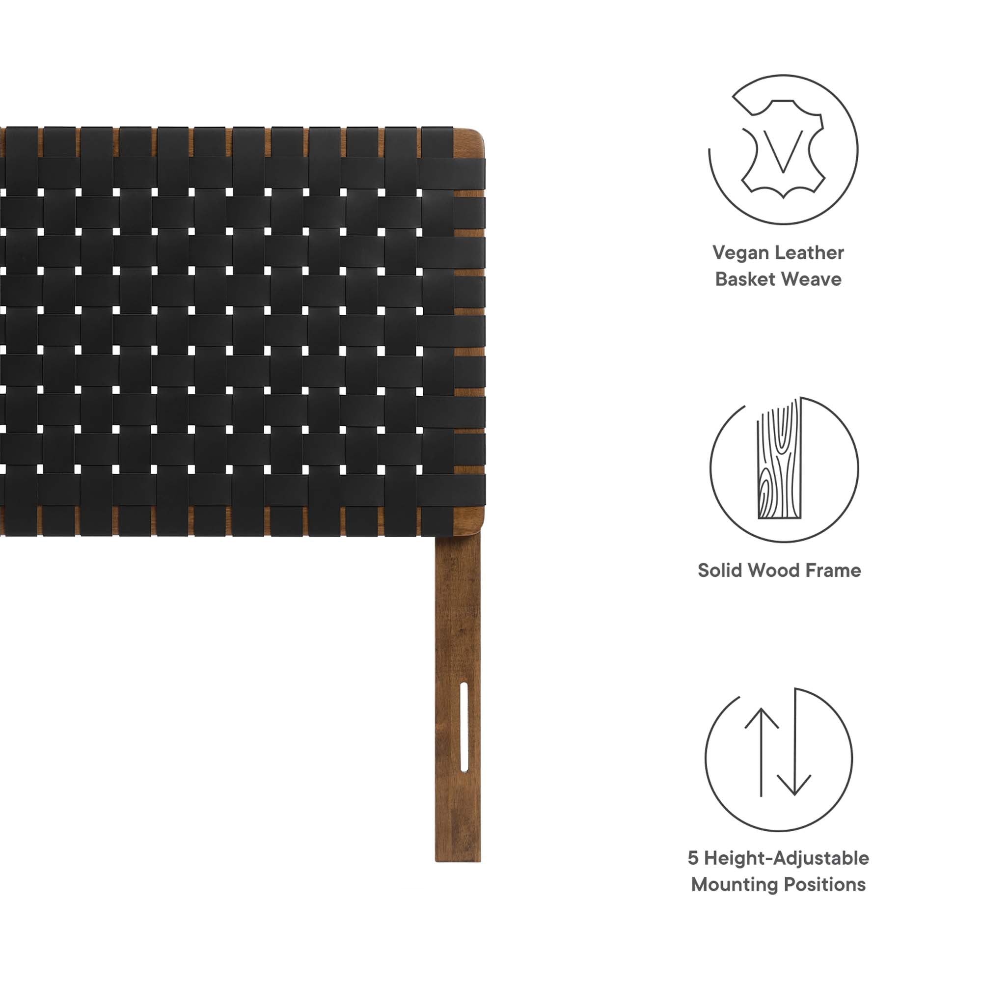 Sparta Weave Vegan Leather Twin Headboard by Modway - Best Buy Furniture