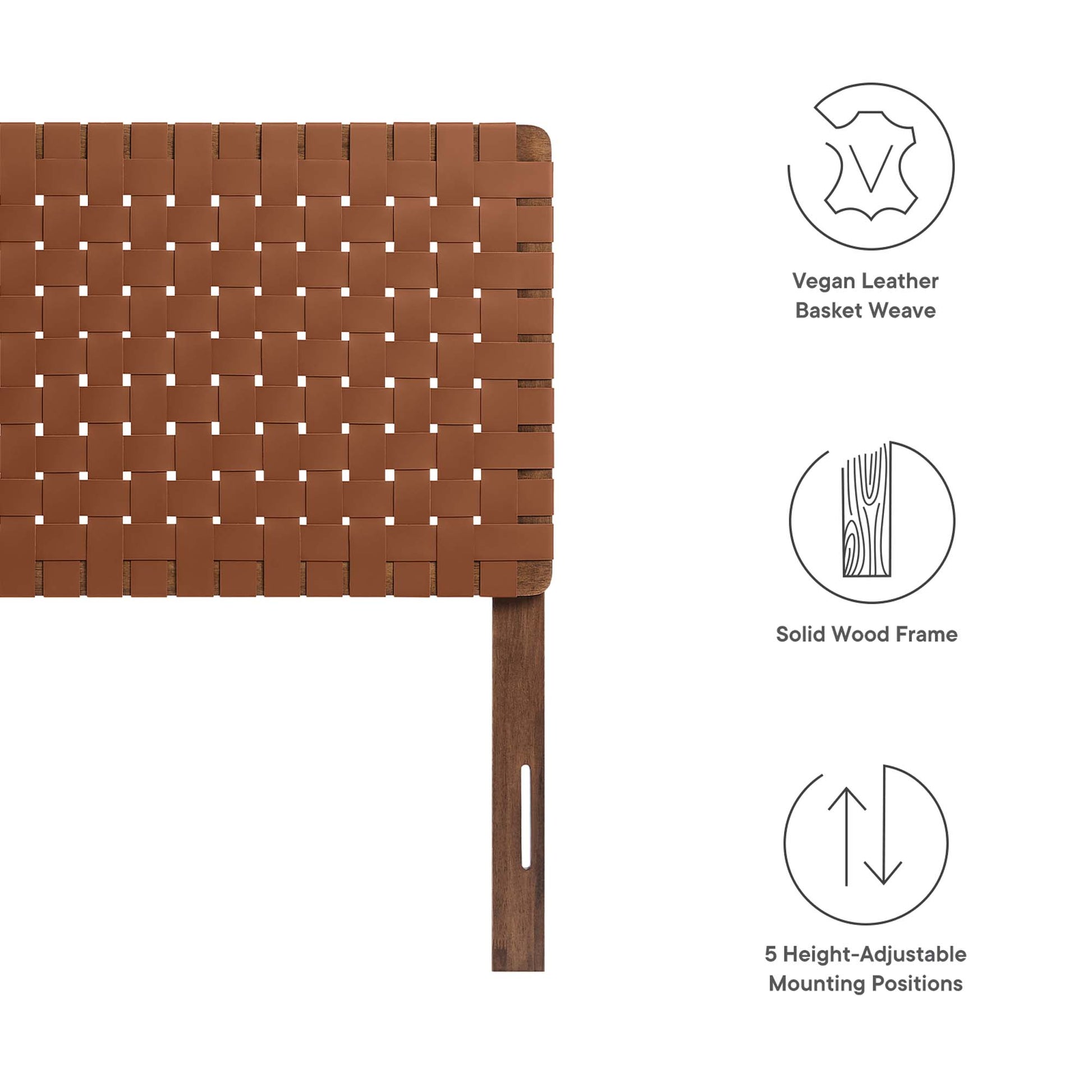 Sparta Weave Vegan Leather Twin Headboard by Modway - Best Buy Furniture