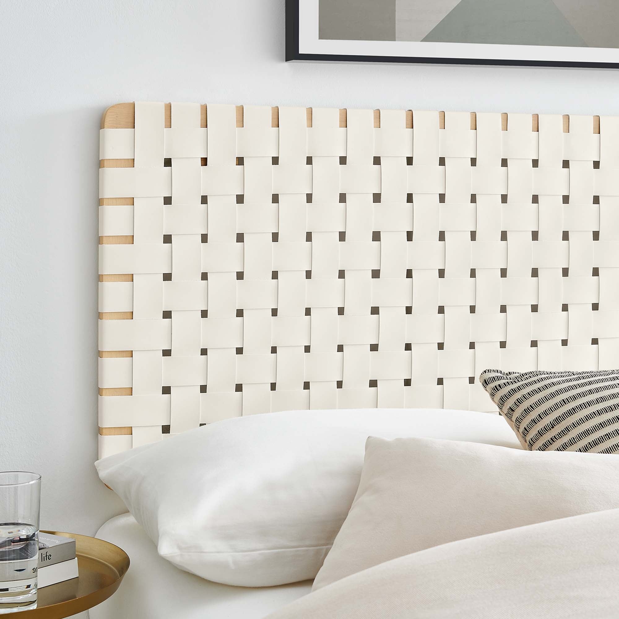 Sparta Weave Vegan Leather Full Headboard by Modway - Best Buy Furniture
