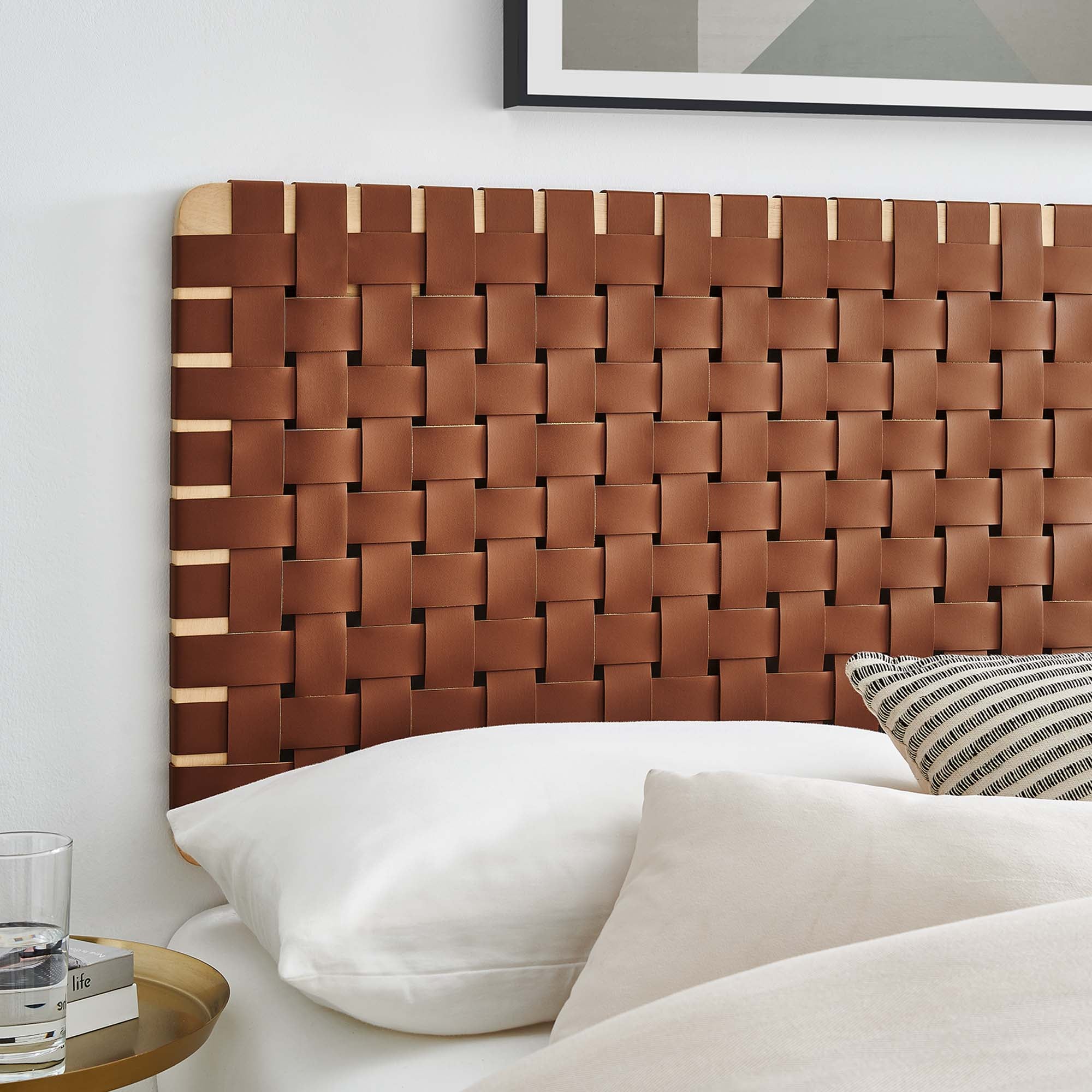 Sparta Weave Vegan Leather Full Headboard by Modway - Best Buy Furniture