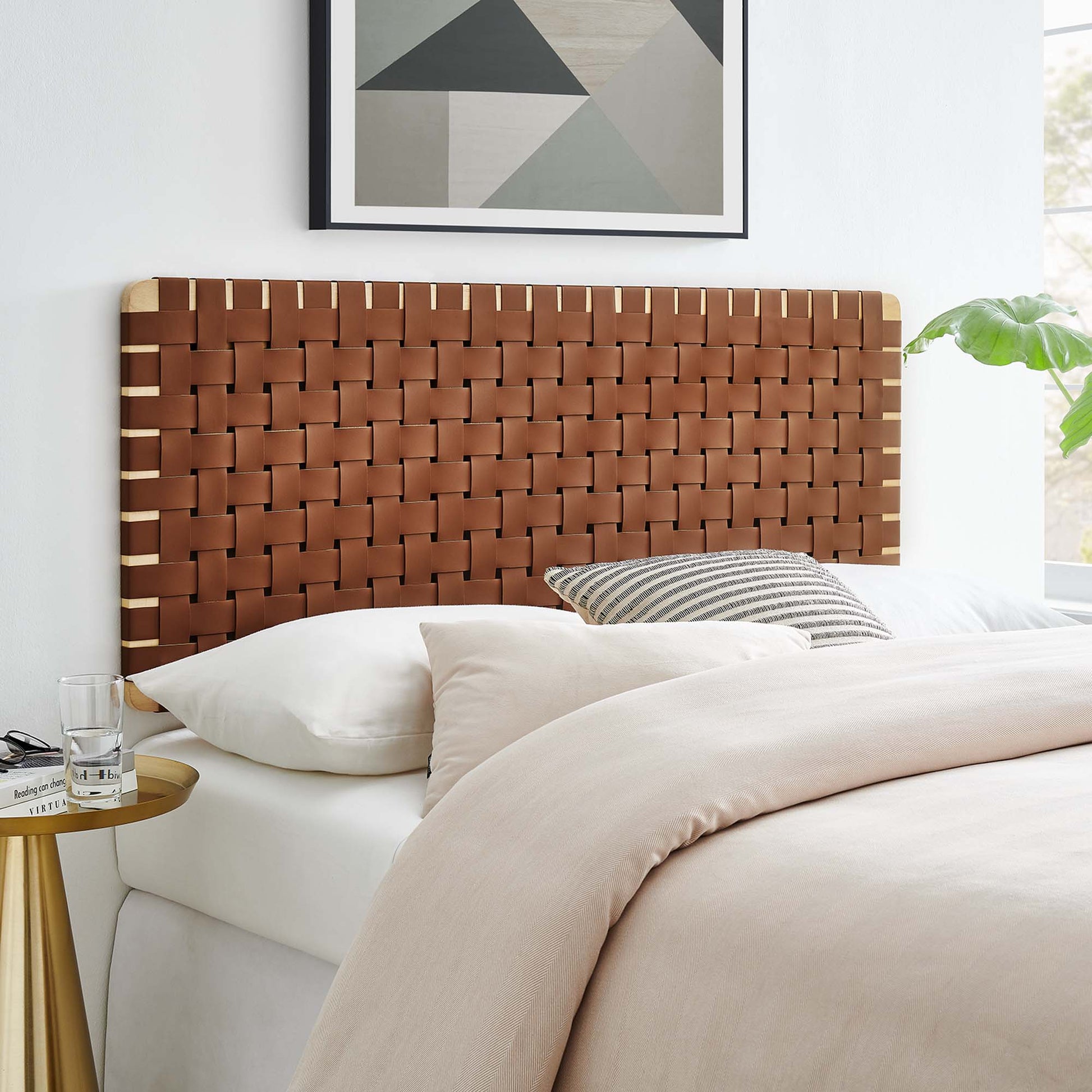 Sparta Weave Vegan Leather Full Headboard by Modway - Best Buy Furniture