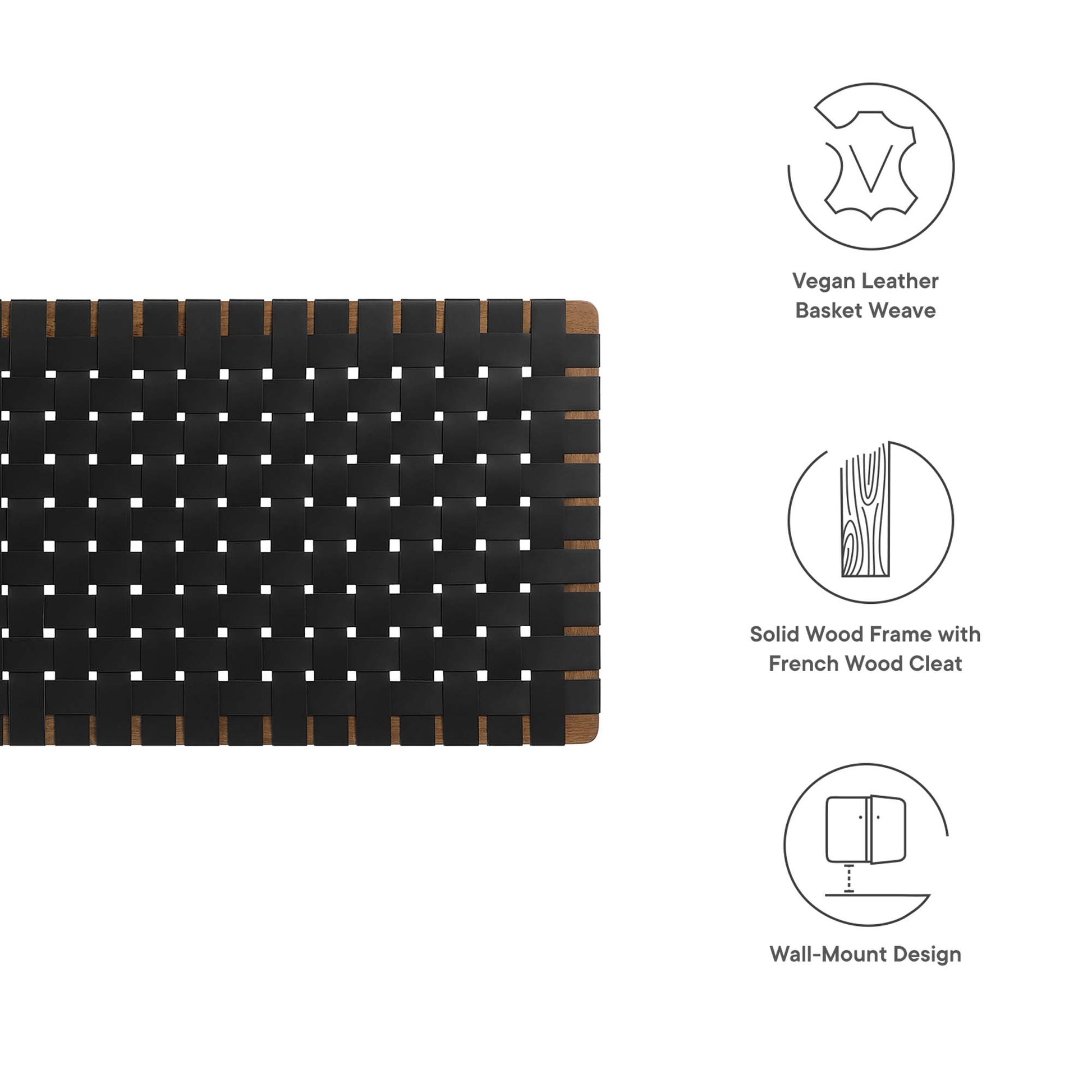 Sparta Weave Vegan Leather Full Headboard by Modway - Best Buy Furniture