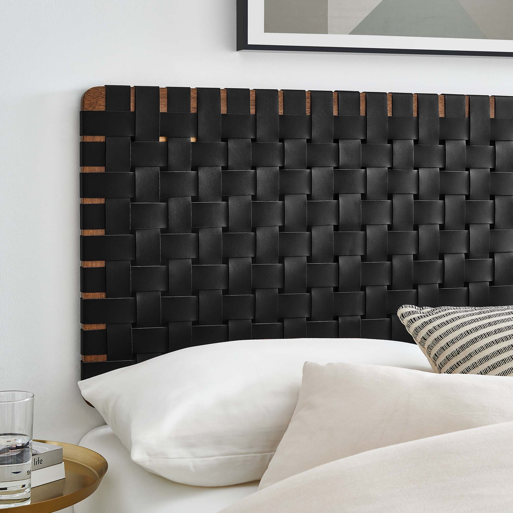 Sparta Weave Vegan Leather Full Headboard by Modway - Best Buy Furniture