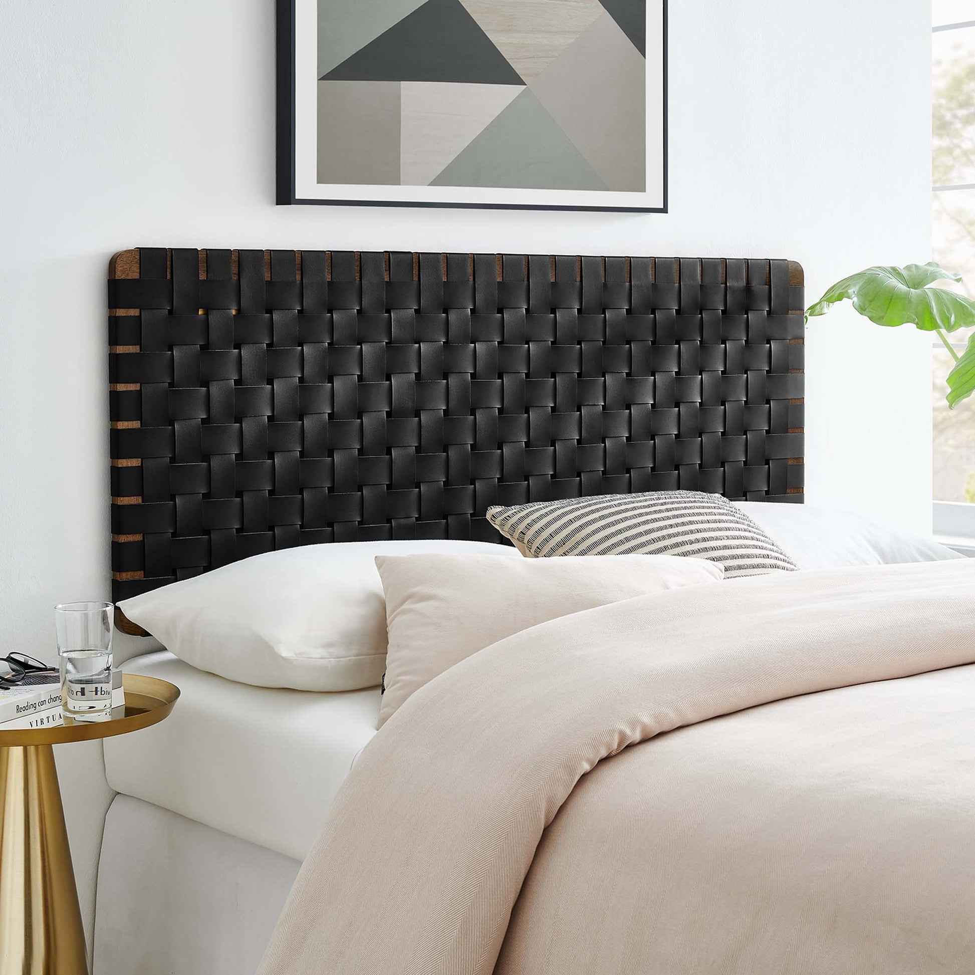 Sparta Weave Vegan Leather Full Headboard by Modway - Best Buy Furniture