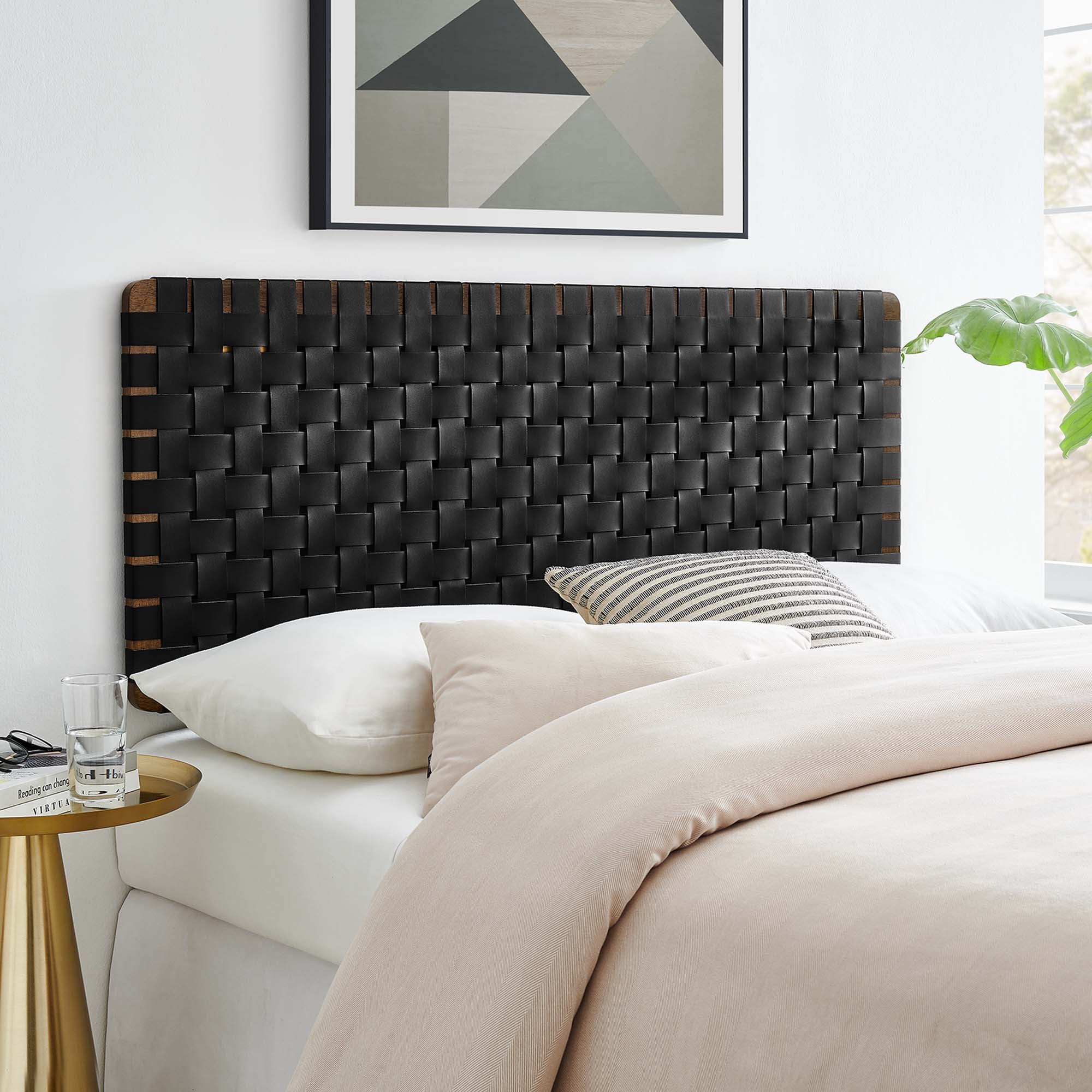 Sparta Weave Vegan Leather Full Headboard by Modway - Best Buy Furniture