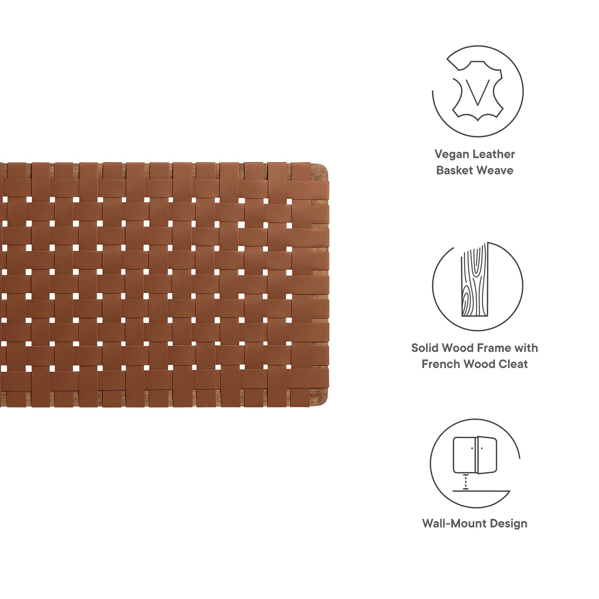 Sparta Weave Vegan Leather Full Headboard by Modway - Best Buy Furniture