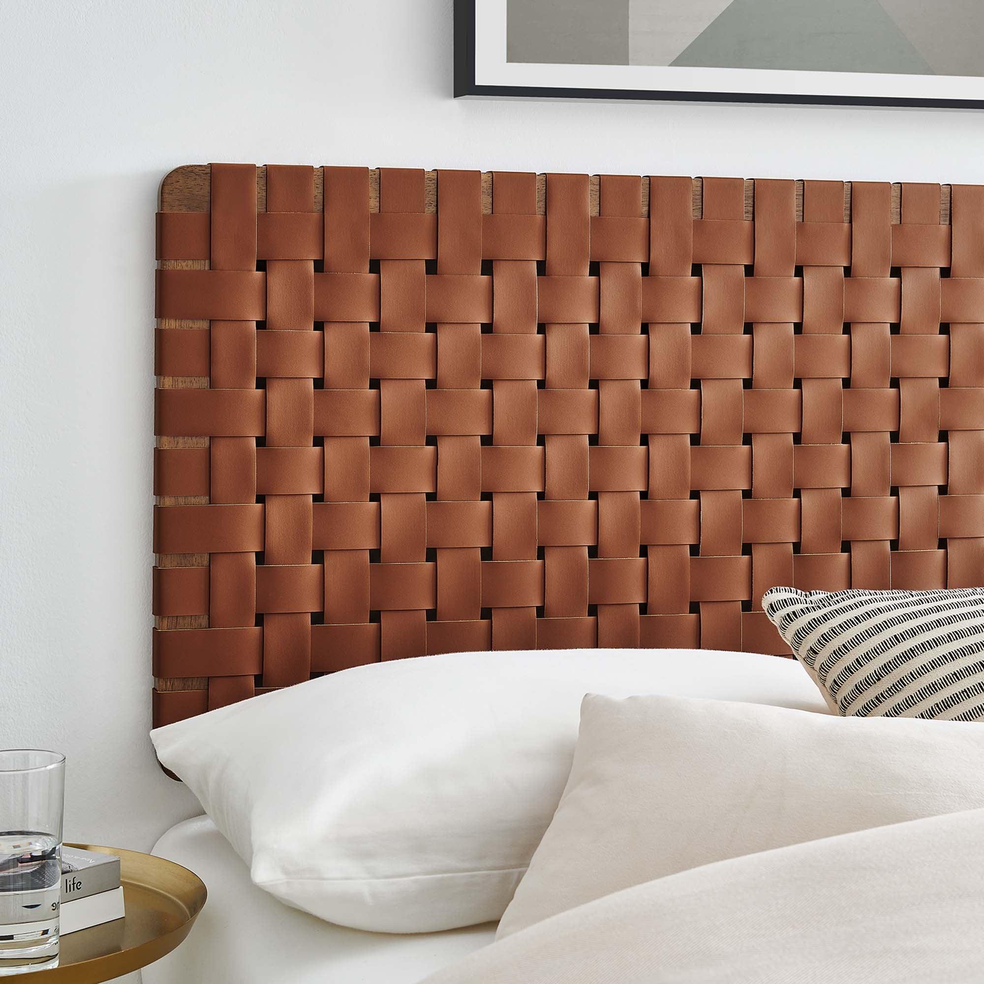 Sparta Weave Vegan Leather Full Headboard by Modway - Best Buy Furniture