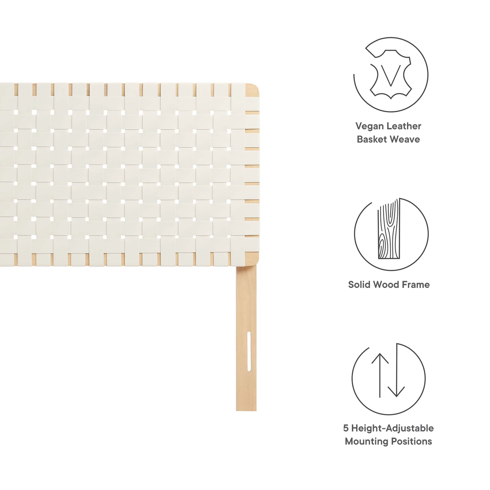 Sparta Weave Vegan Leather Full Headboard by Modway - Best Buy Furniture