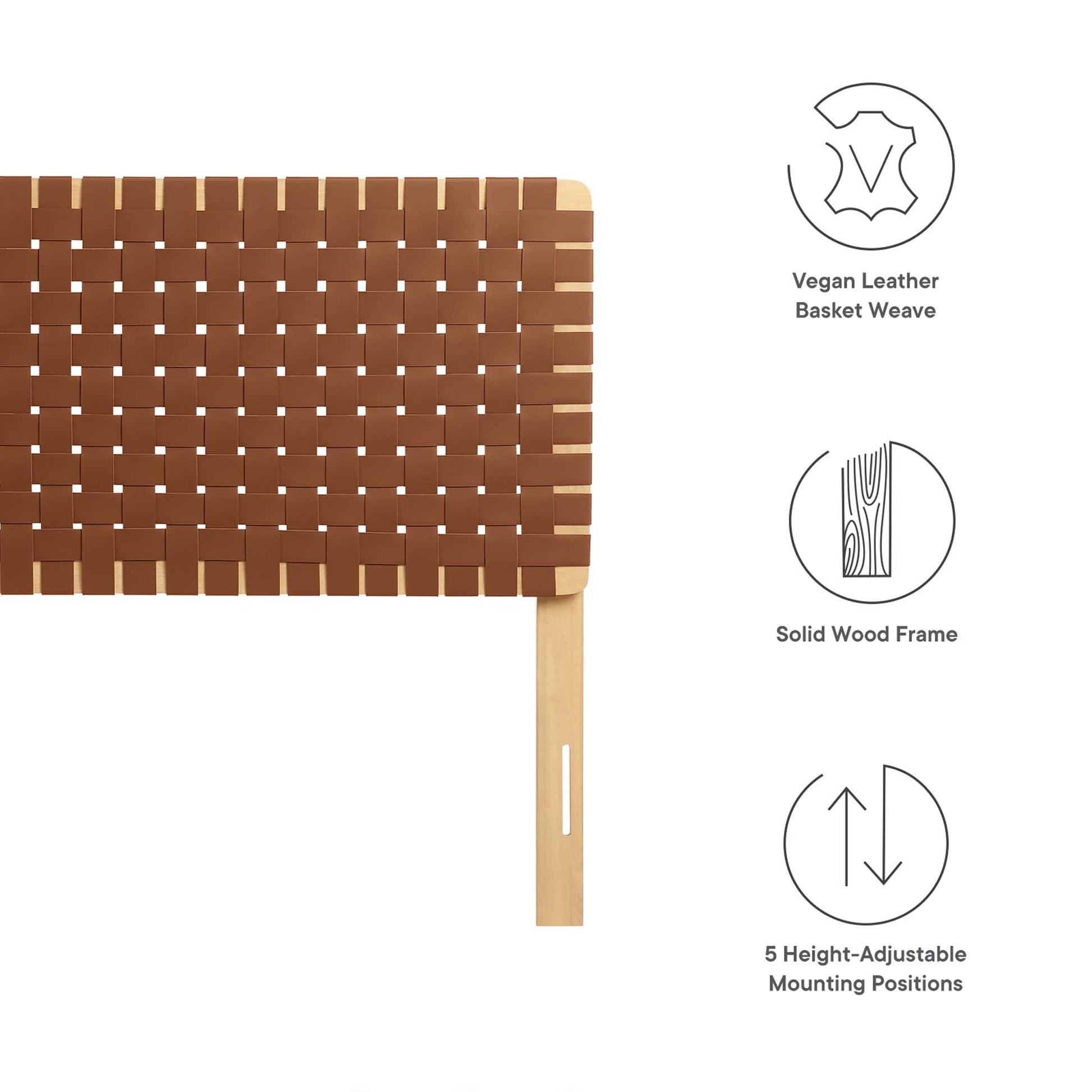 Sparta Weave Vegan Leather Full Headboard by Modway - Best Buy Furniture
