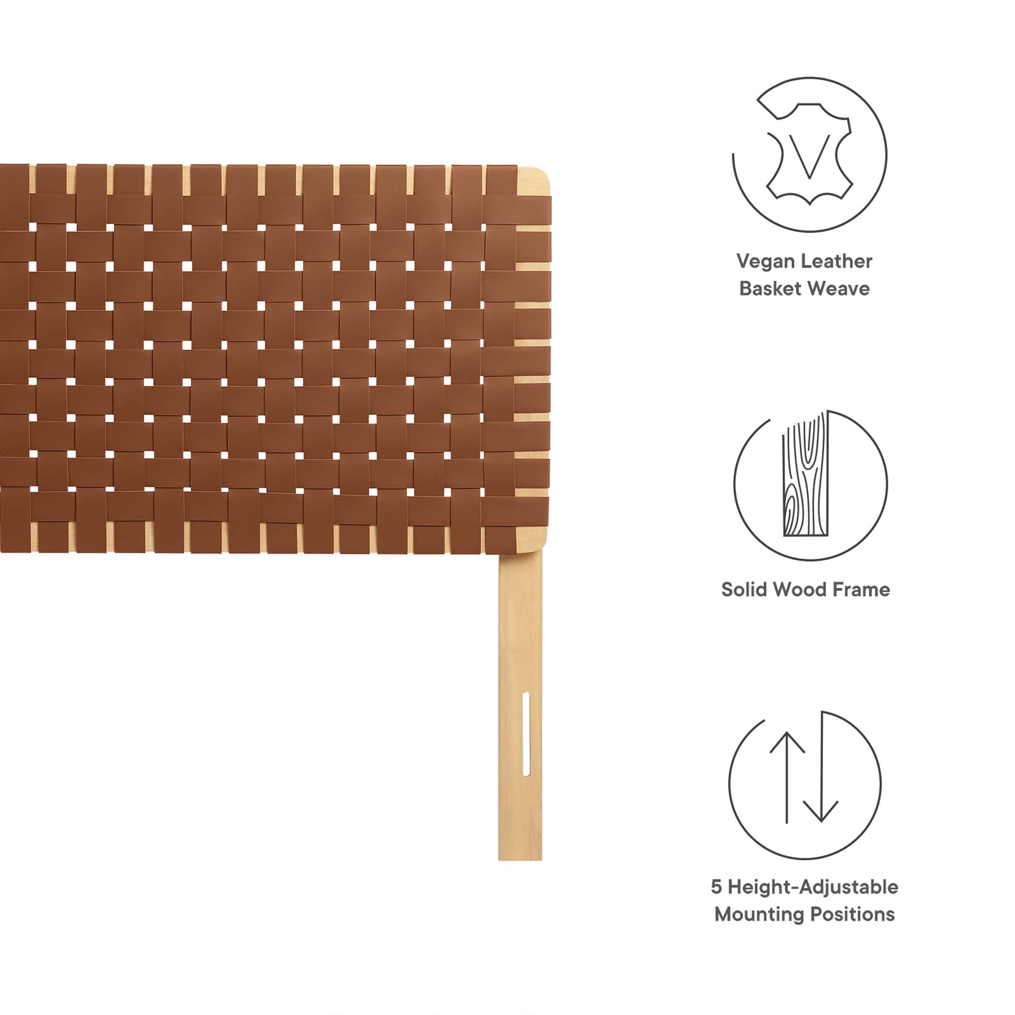 Sparta Weave Vegan Leather Full Headboard by Modway - Best Buy Furniture