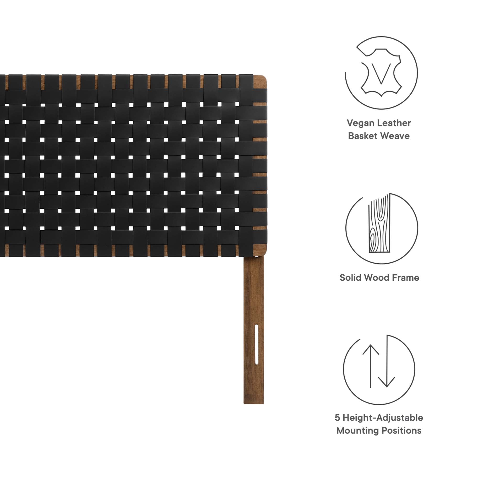 Sparta Weave Vegan Leather Full Headboard by Modway - Best Buy Furniture