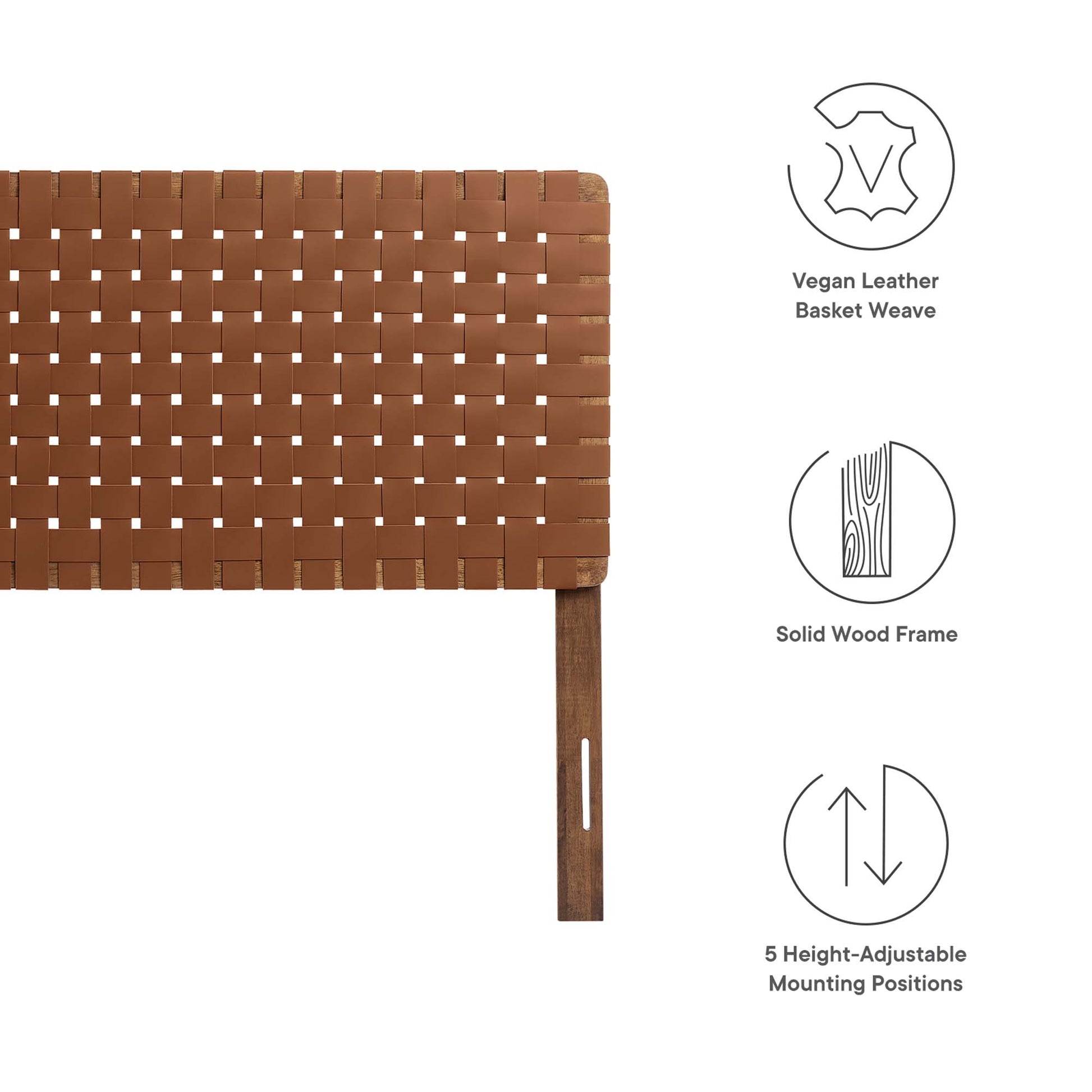 Sparta Weave Vegan Leather Full Headboard by Modway - Best Buy Furniture