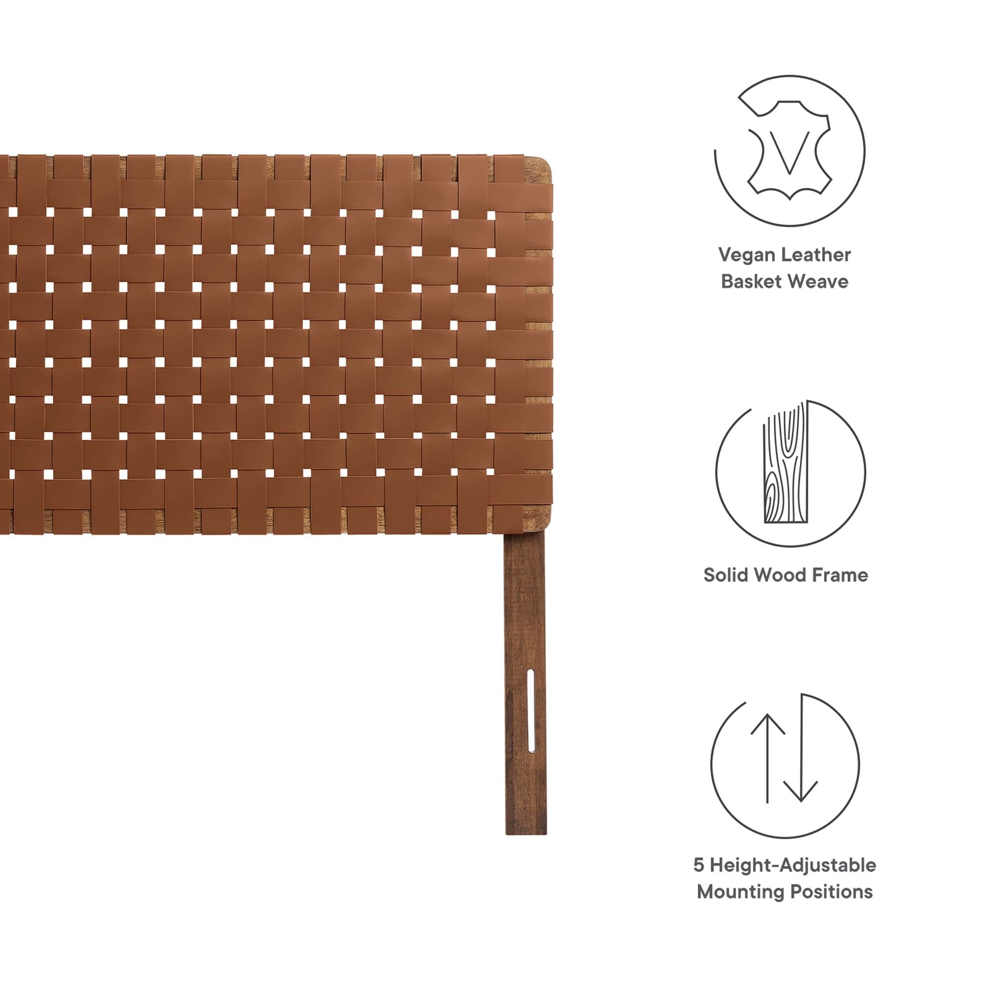 Sparta Weave Vegan Leather Full Headboard by Modway - Best Buy Furniture
